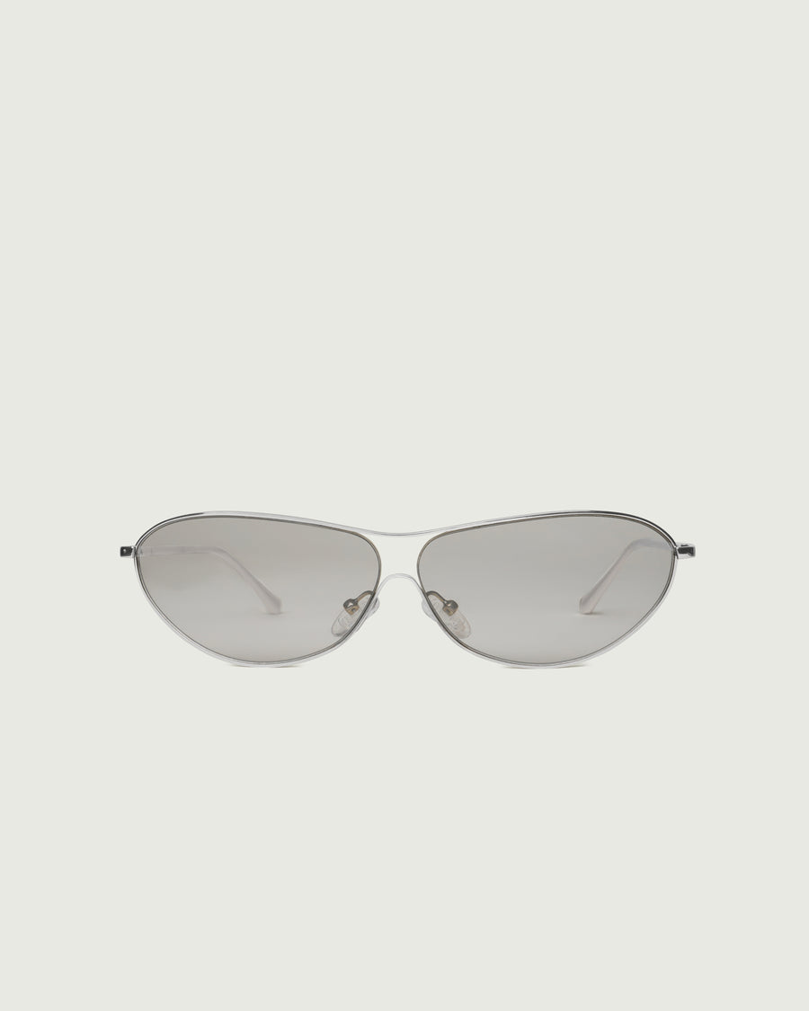 Zenon Sunglasses pilot silver metal front