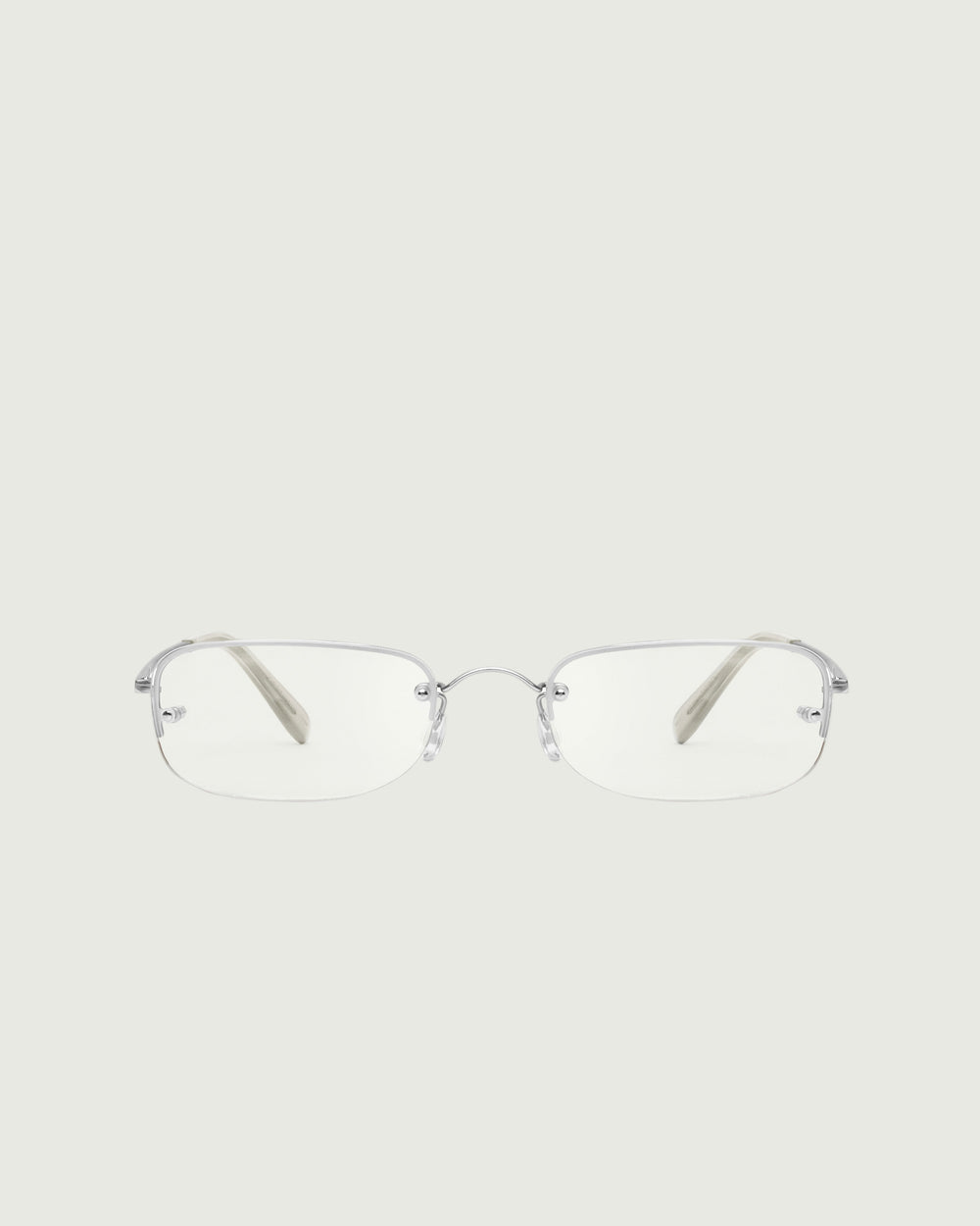 Silver::Hank Eyeglasses rectangle Gray stainless steel front