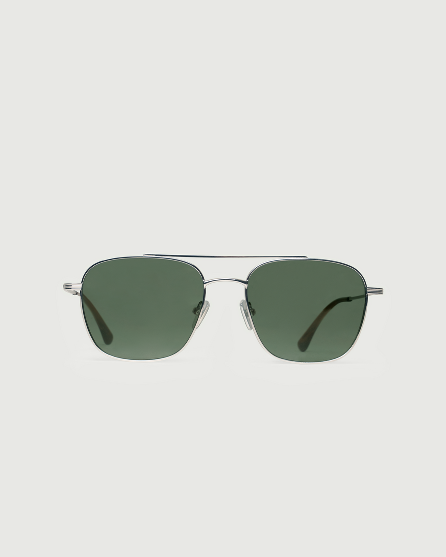 Val Sunglasses pilot silver metal front