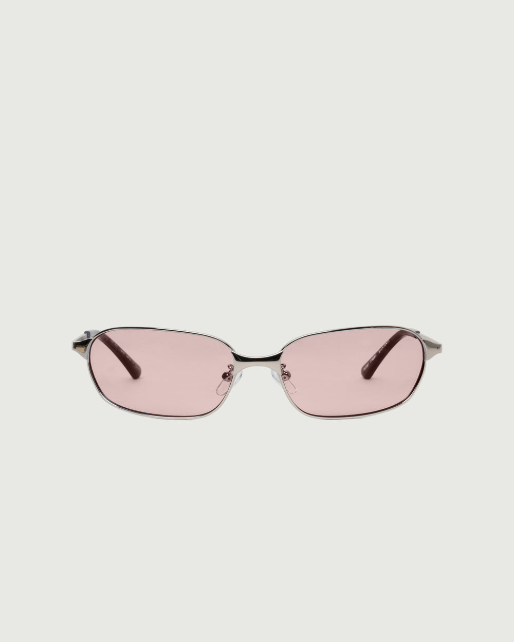 Silver Lychee::Aspen Sunglasses rectangle Gray metal front