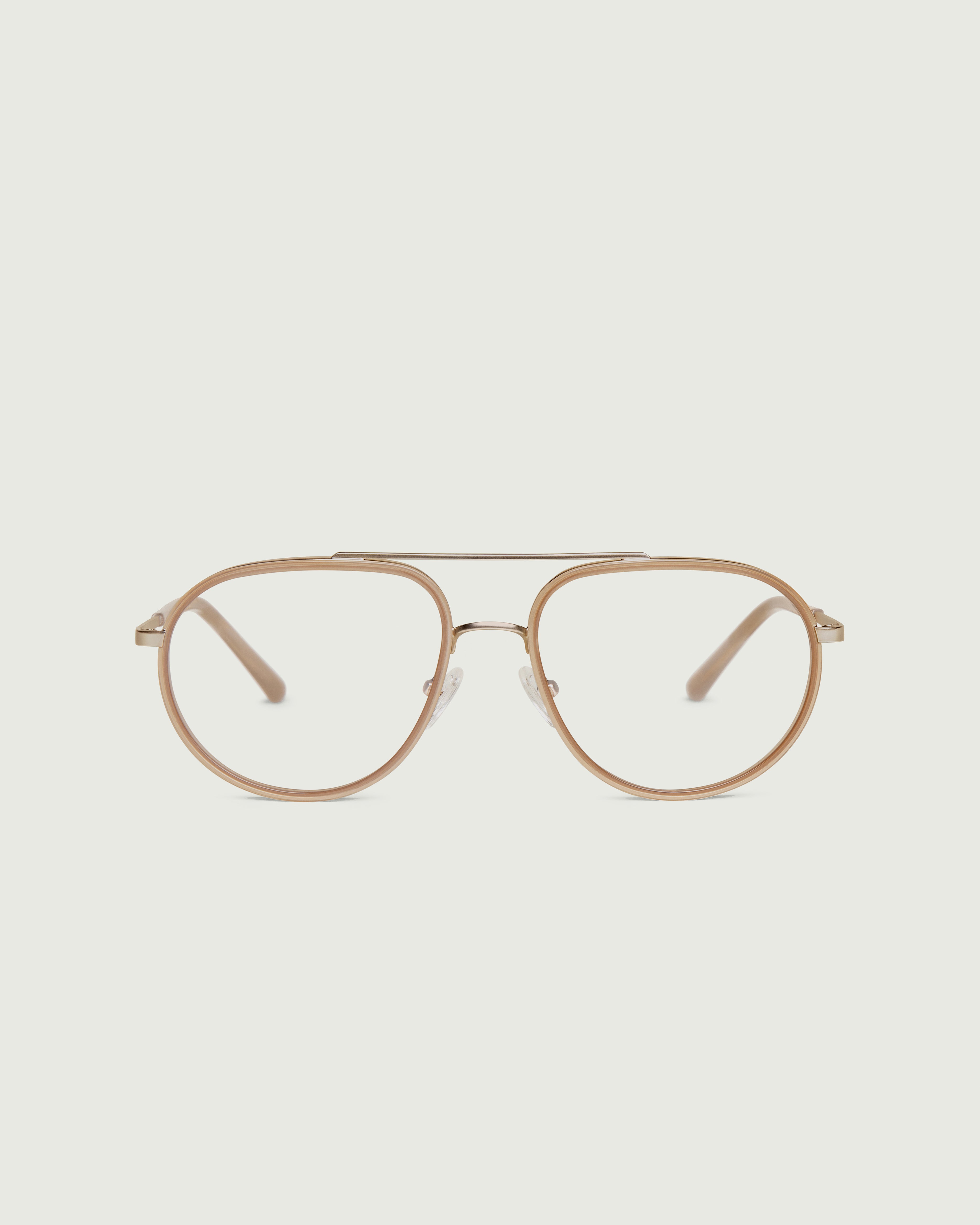 Soybean::Santiago Eyeglasses pilot Brown metal front