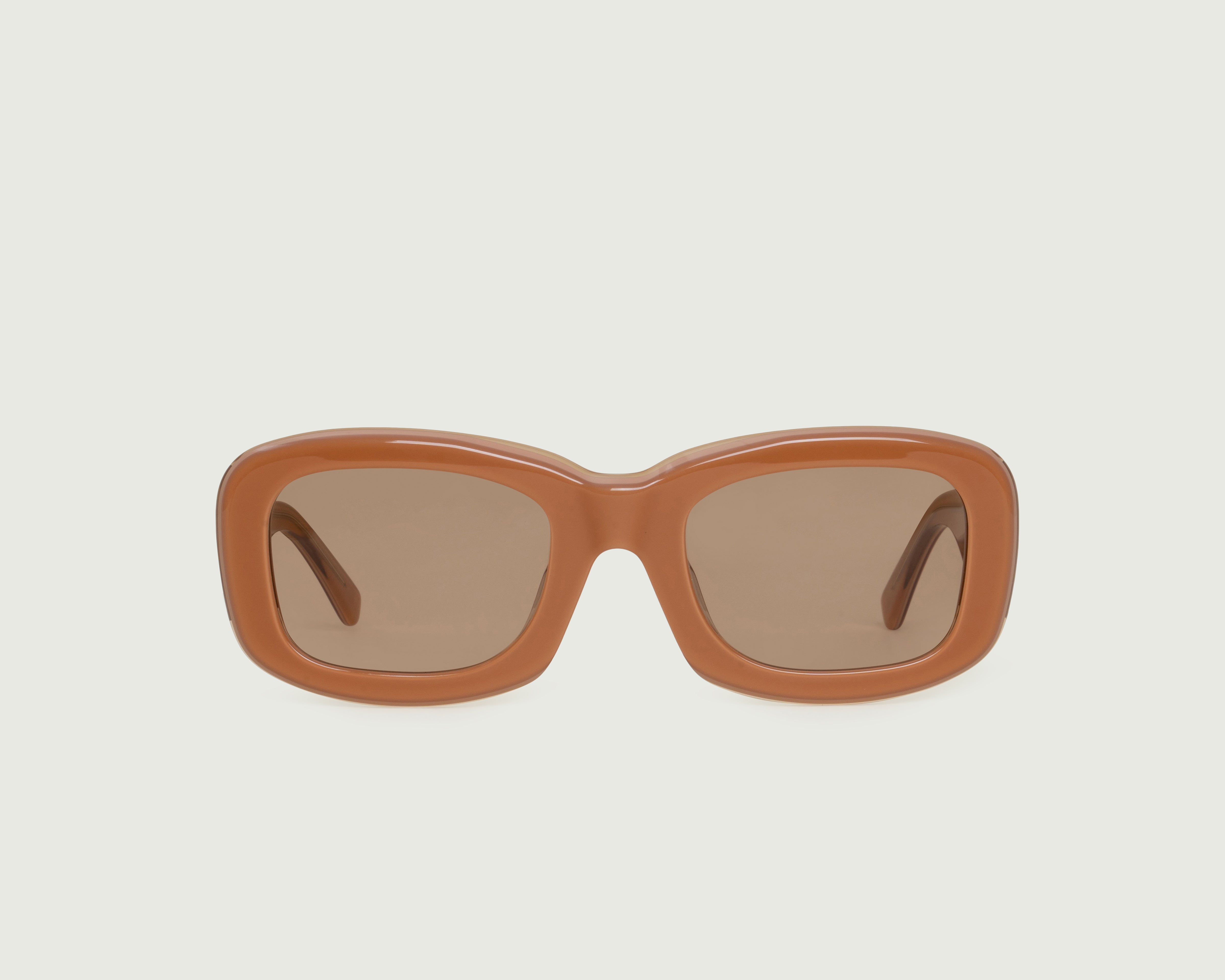 Suede::Liv Sunglasses square orange acetate front