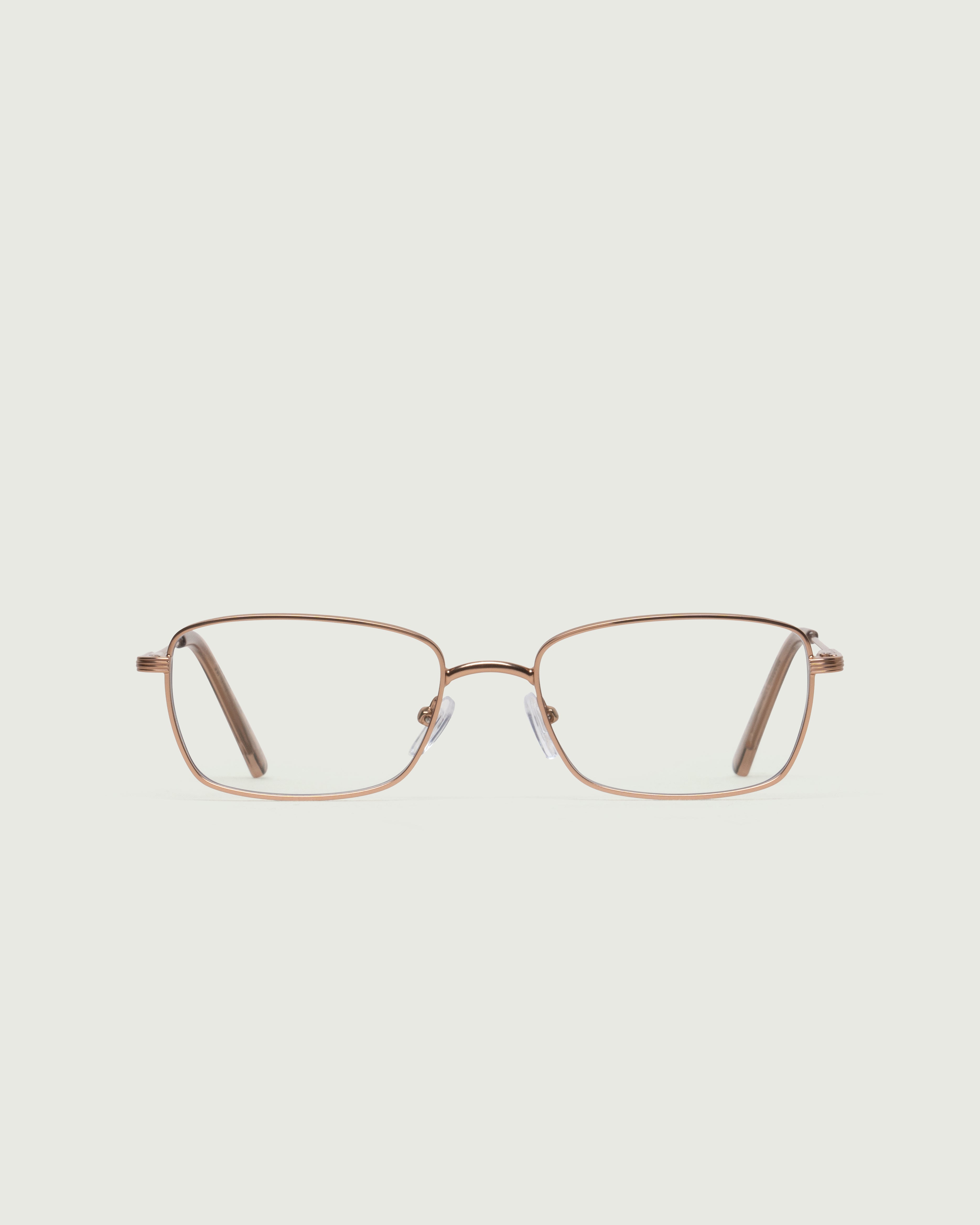 Tan::Marshall Eyeglasses oval Brown metal front
