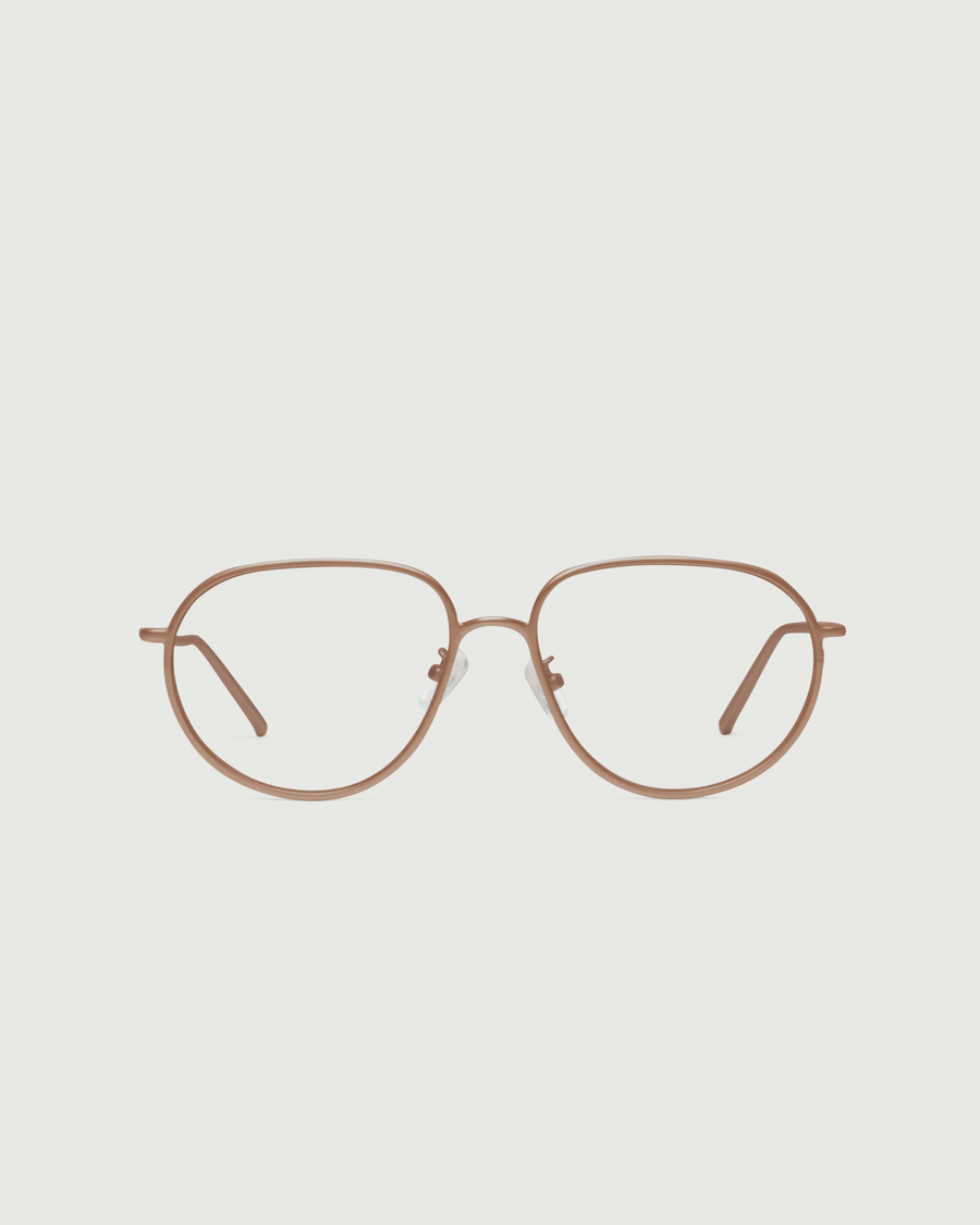 Monty Eyeglasses pilot Brown metal front