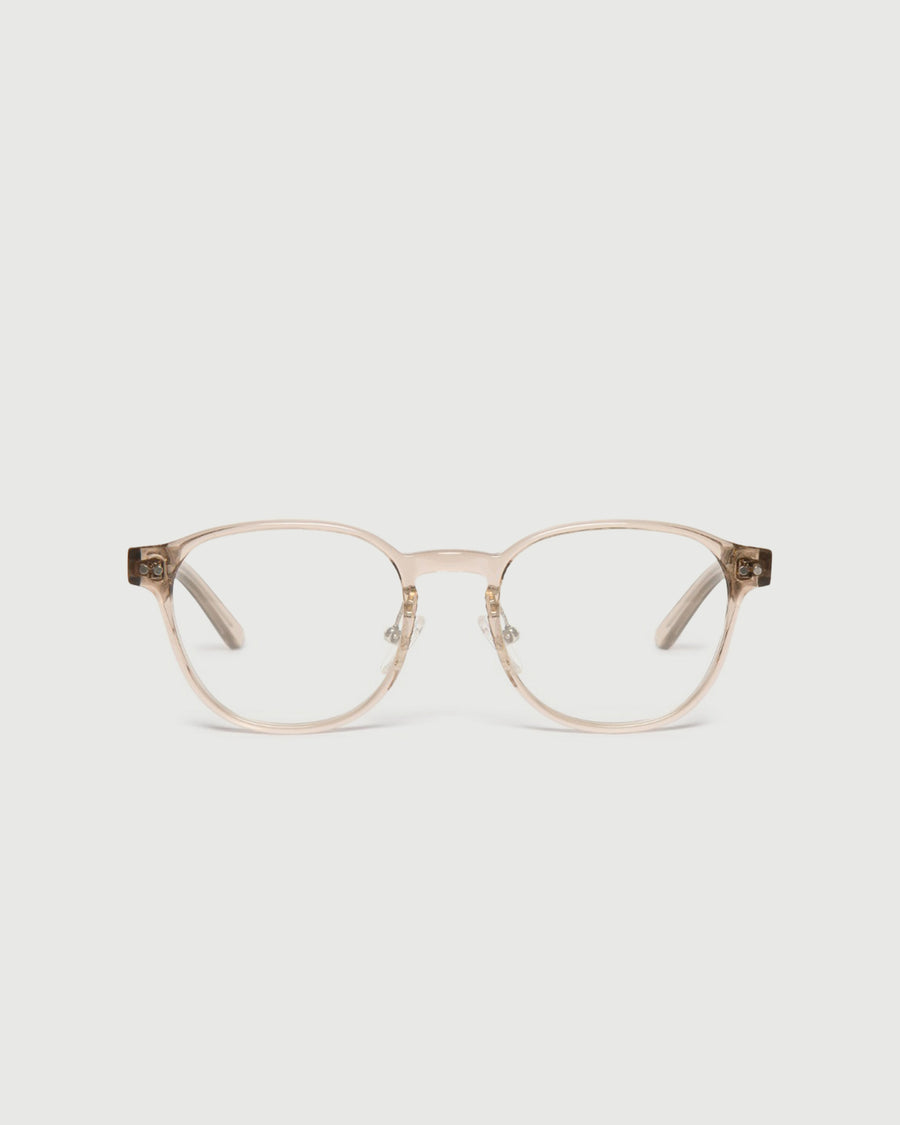 Orman Eyeglasses round nude acetate front