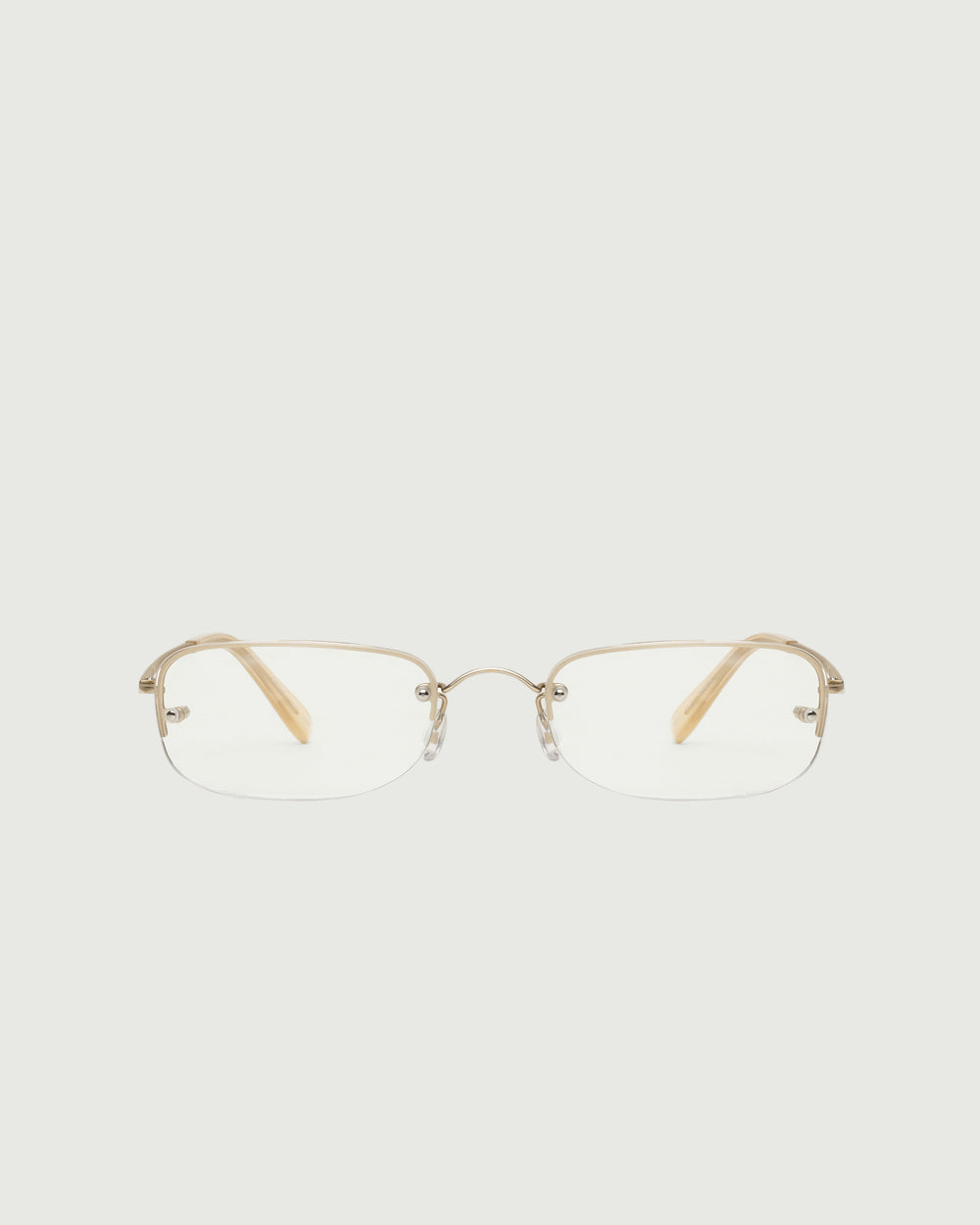 Tinsel::Hank Eyeglasses rectangle Gold stainless steel front