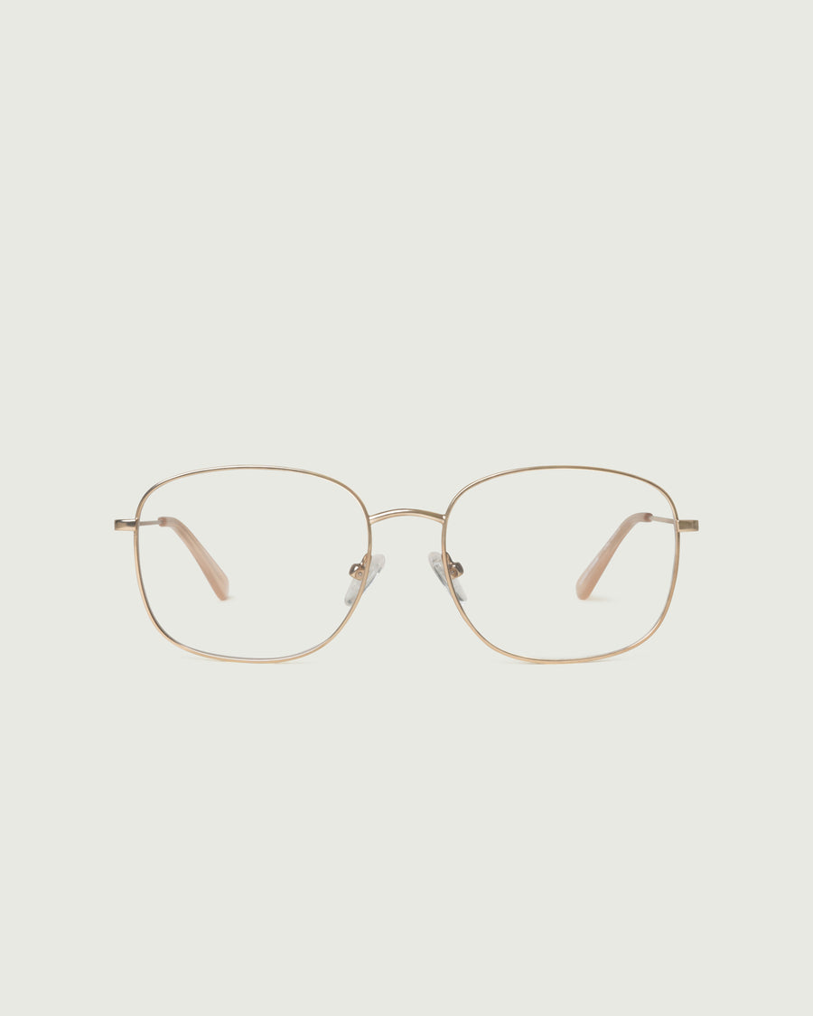 Henri Eyeglasses square gold metal front