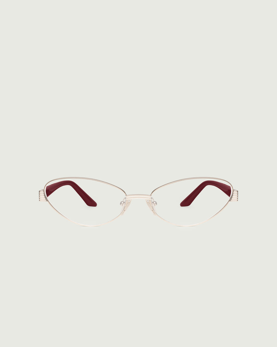 Kitty Eyeglasses cateye gold metal front