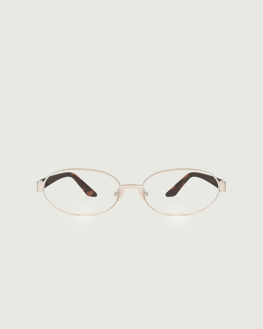 Penny Eyeglasses oval gold metal front