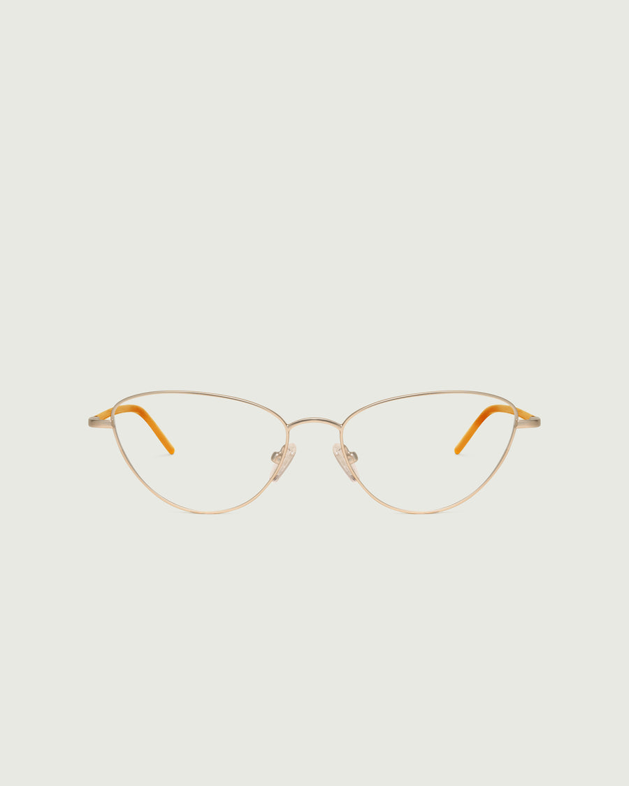 Phoebe Eyeglasses cateye gold metal front