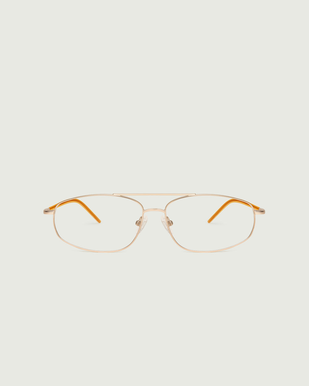 Tinsel::Trent Eyeglasses pilot gold metal front