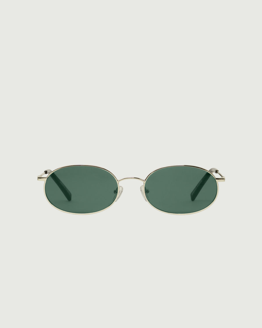 Romy Sunglasses oval Gold metal front