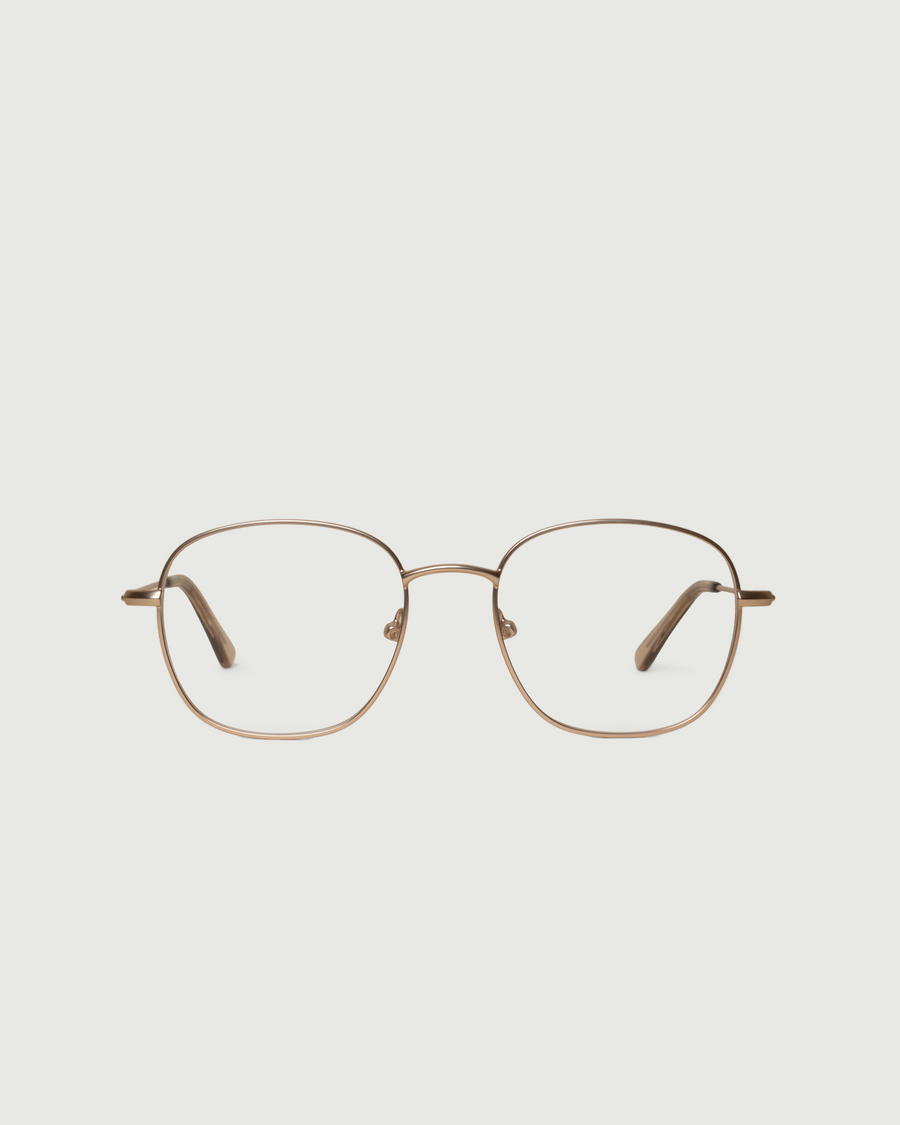 Roosevelt Eyeglasses square gold metal front