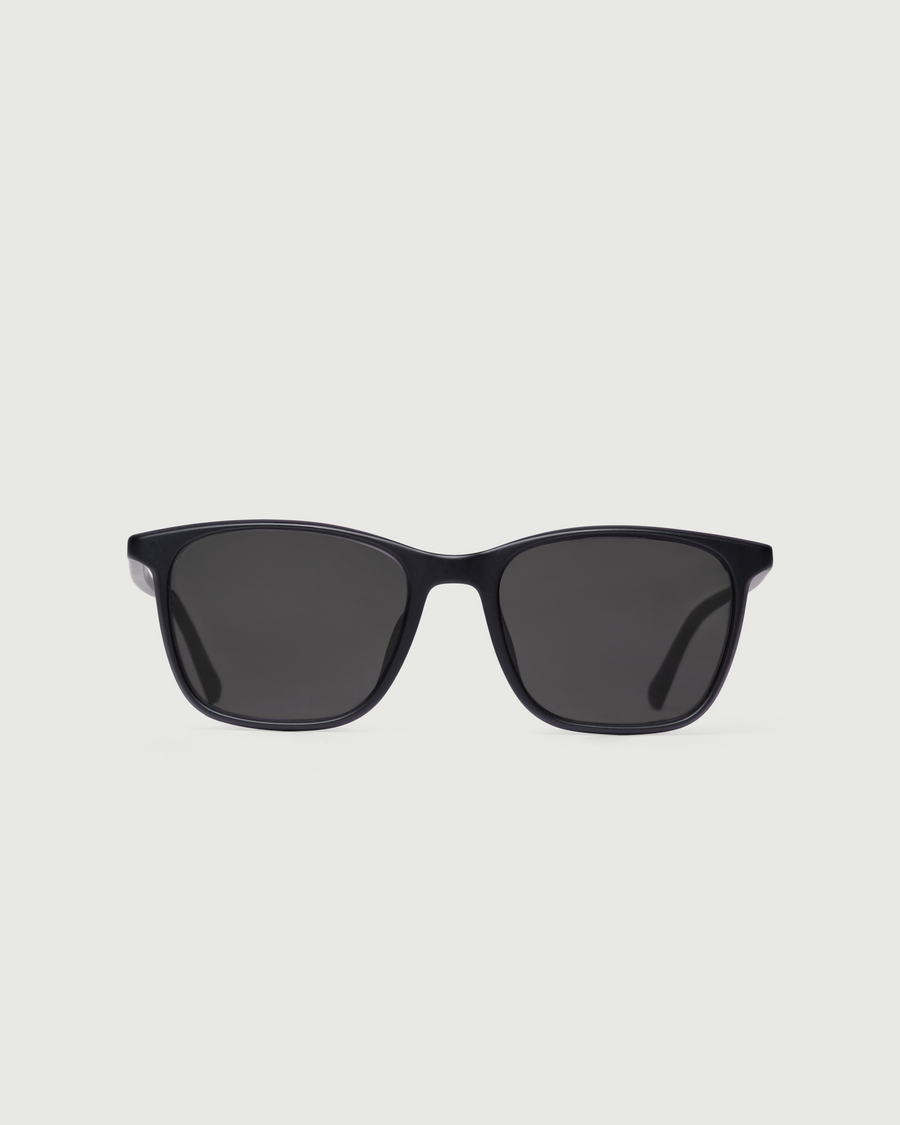 Roy Sunglasses square black recycled polyester front