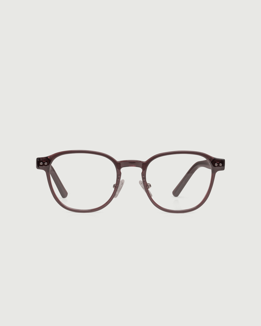 Orman Eyeglasses round brown plant-based plastic front