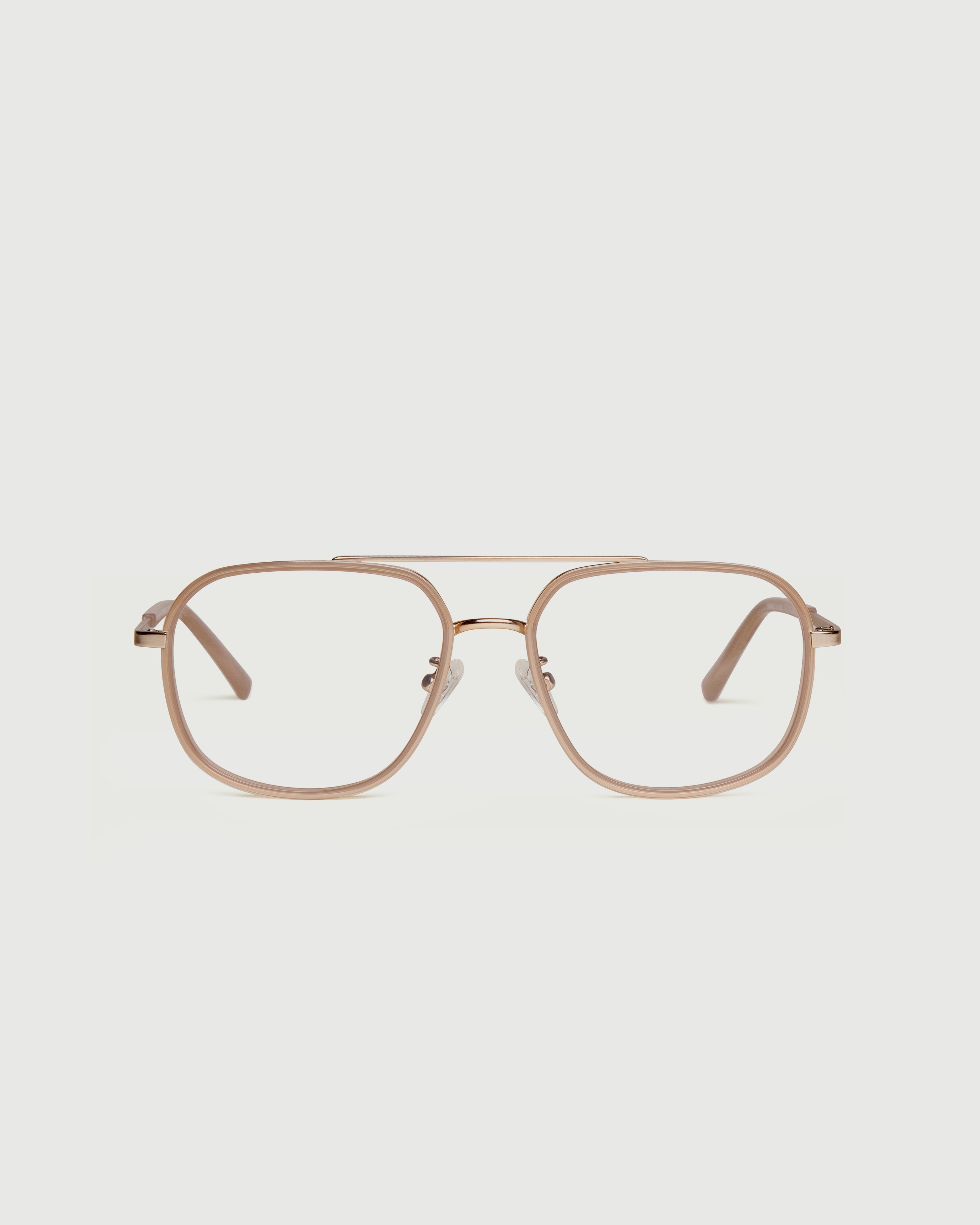 Toasted Peach::Octavio Eyeglasses pilot nude metal front