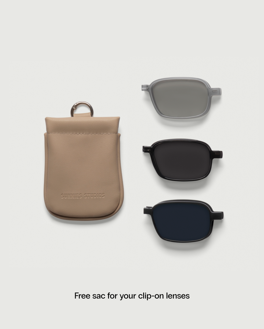 Viggo Clip-Ons pilot Blue metal lenses