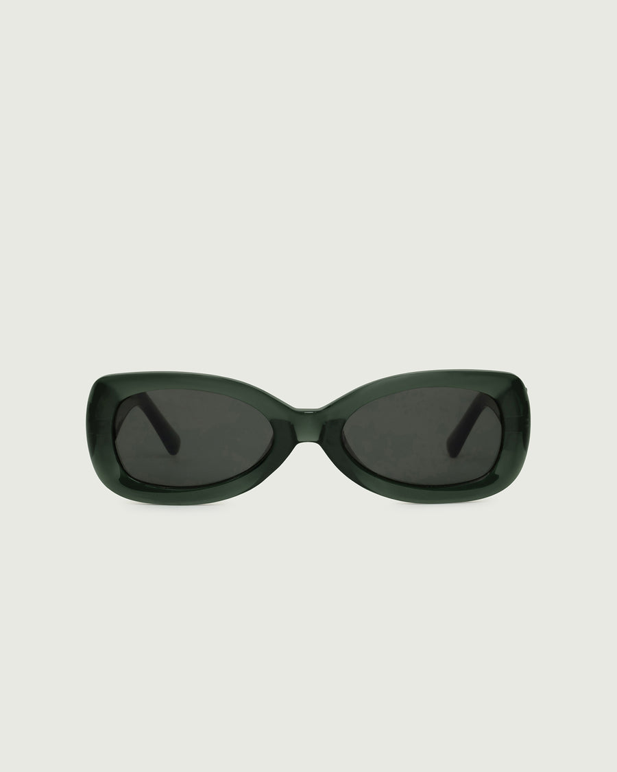 Reese Sunglasses rectangle green recycled polyester front