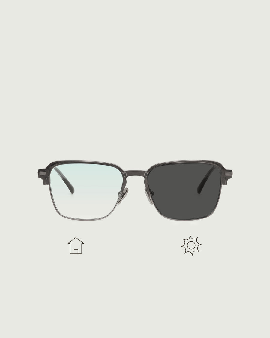 Willis Anti-Radiation Glasses Square BLACK recycled polyester front