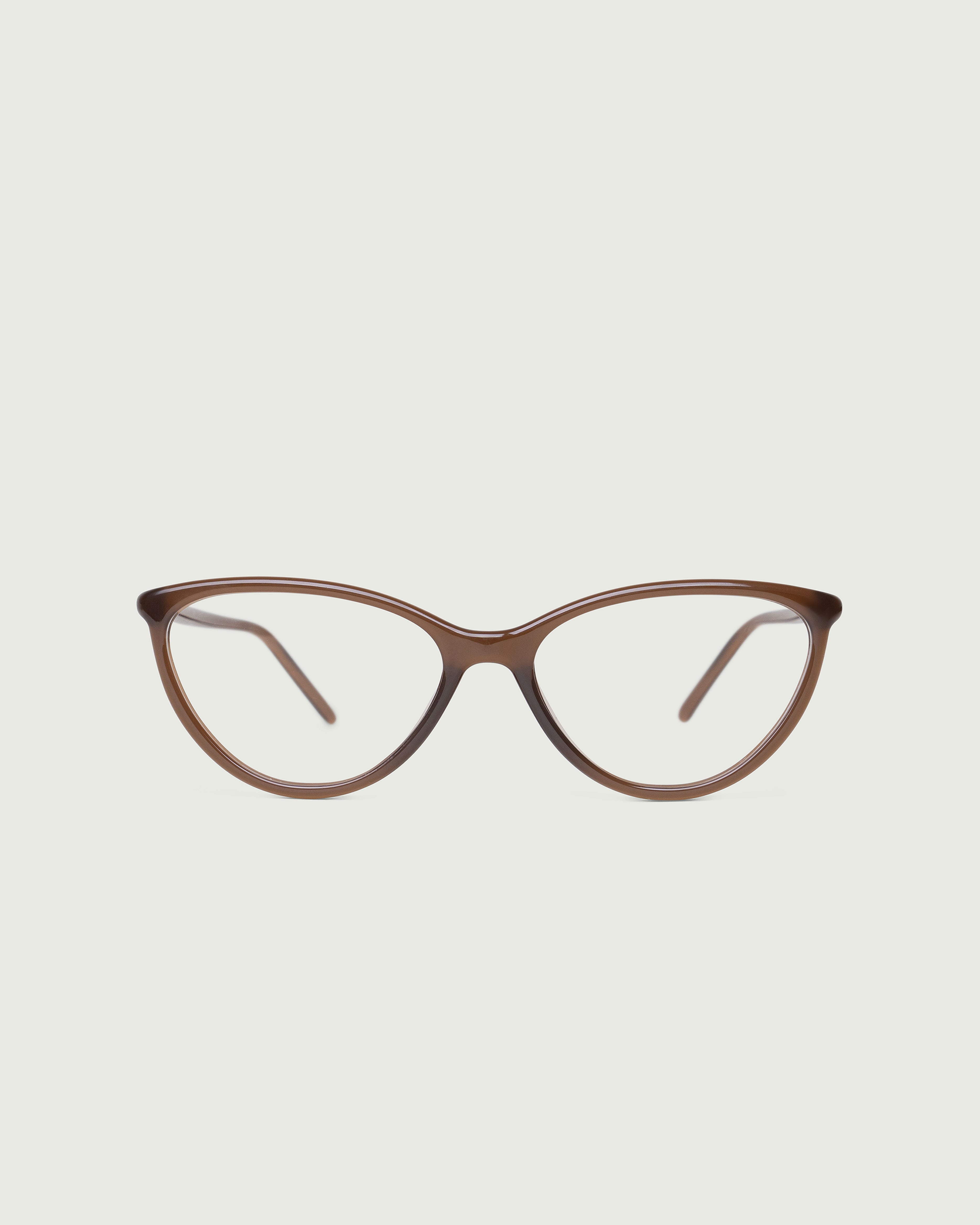 Walnut::Fran Eyeglasses cateye brown recycled polyester front