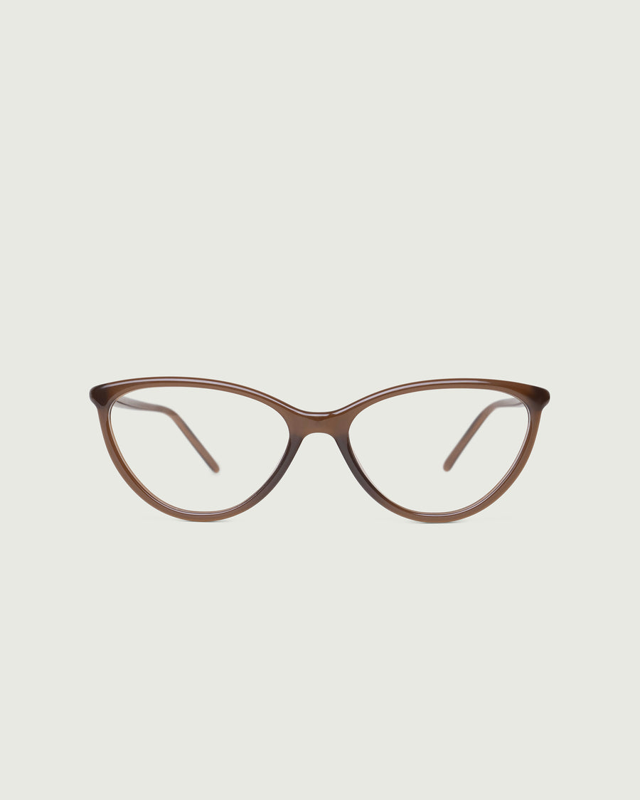 Fran Eyeglasses cateye brown recycled polyester front