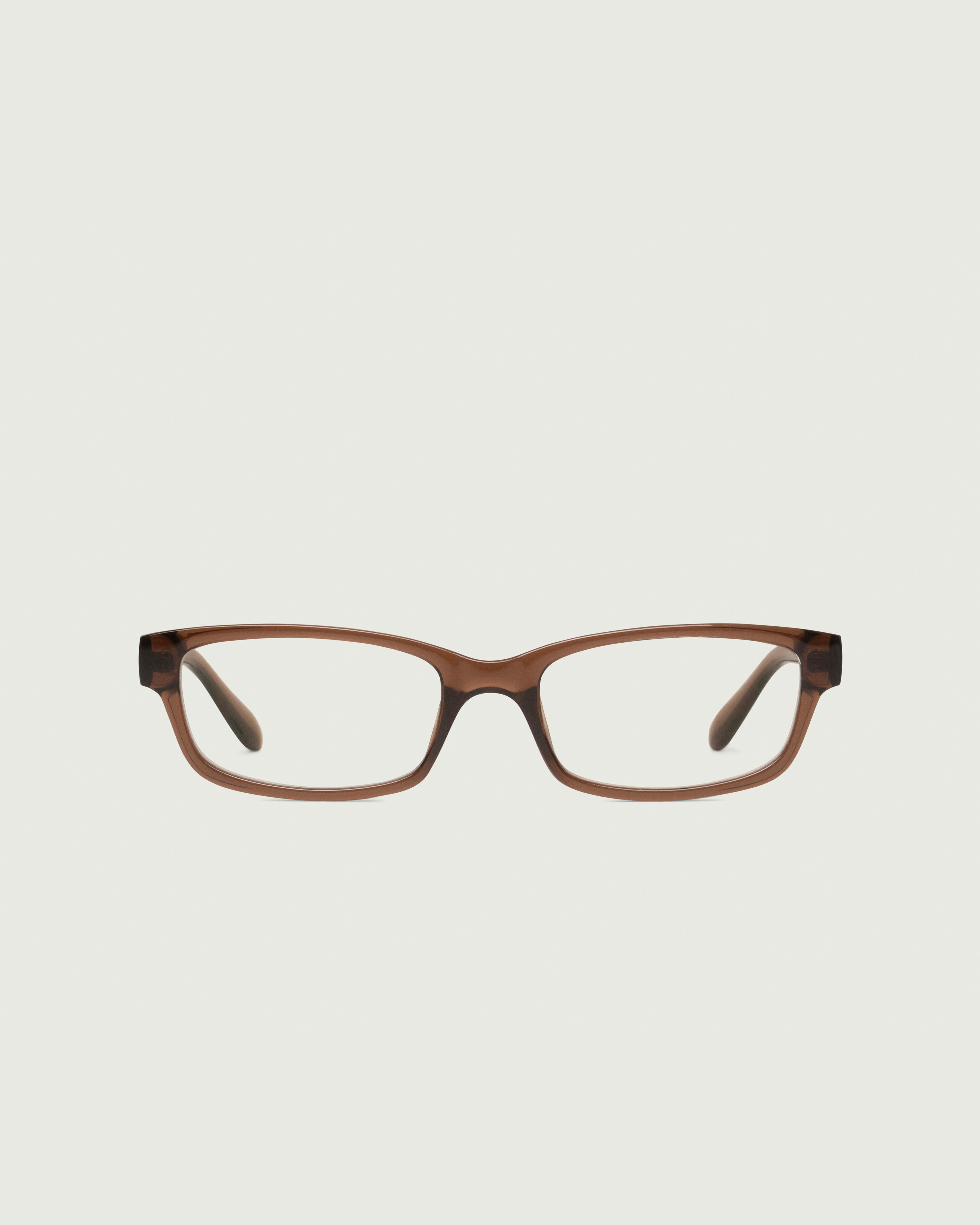 Walnut::Han Eyeglasses rectangle Brown recycled polyester front