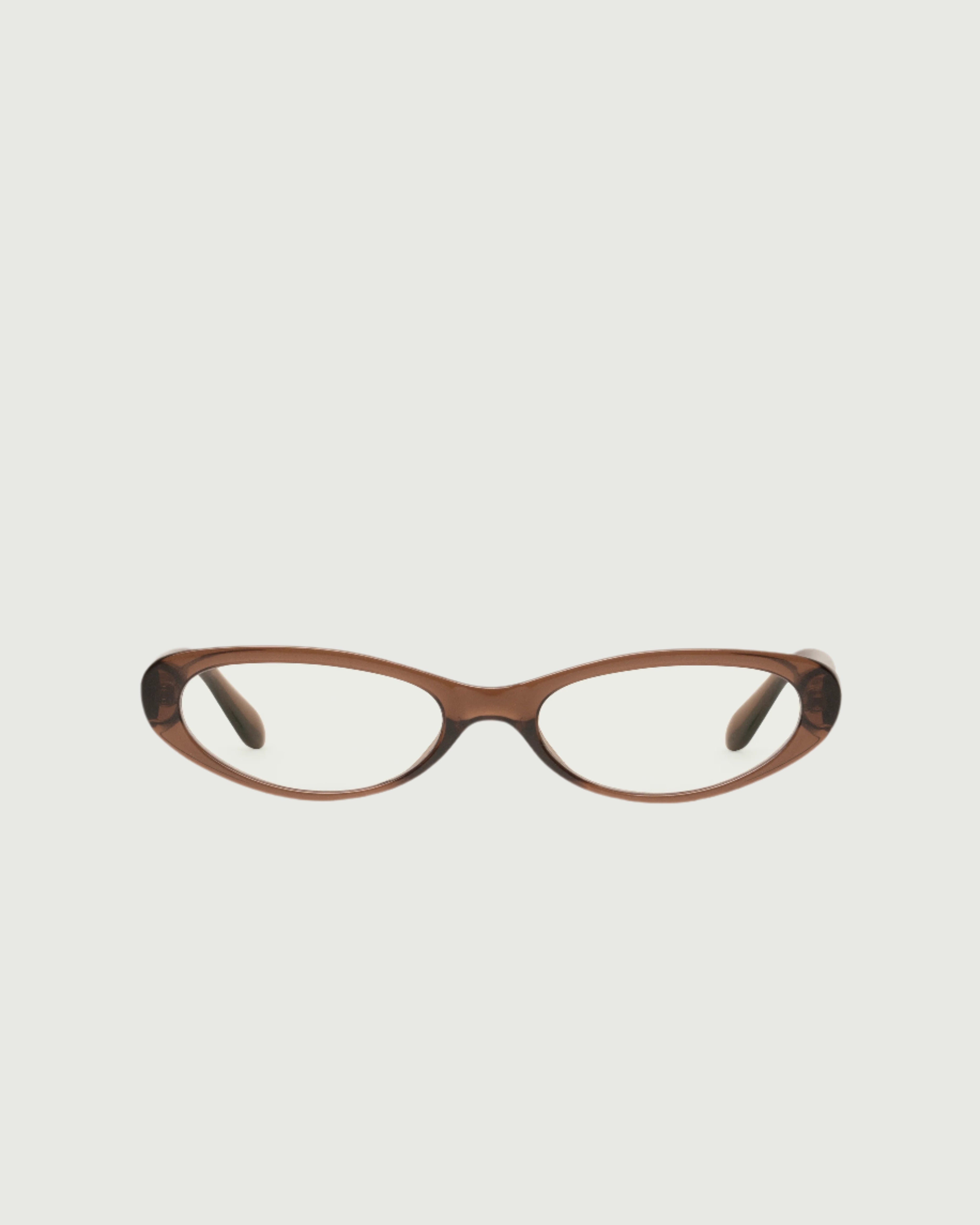 Walnut::Leia Eyeglasses cateye Brown recycled polyester front