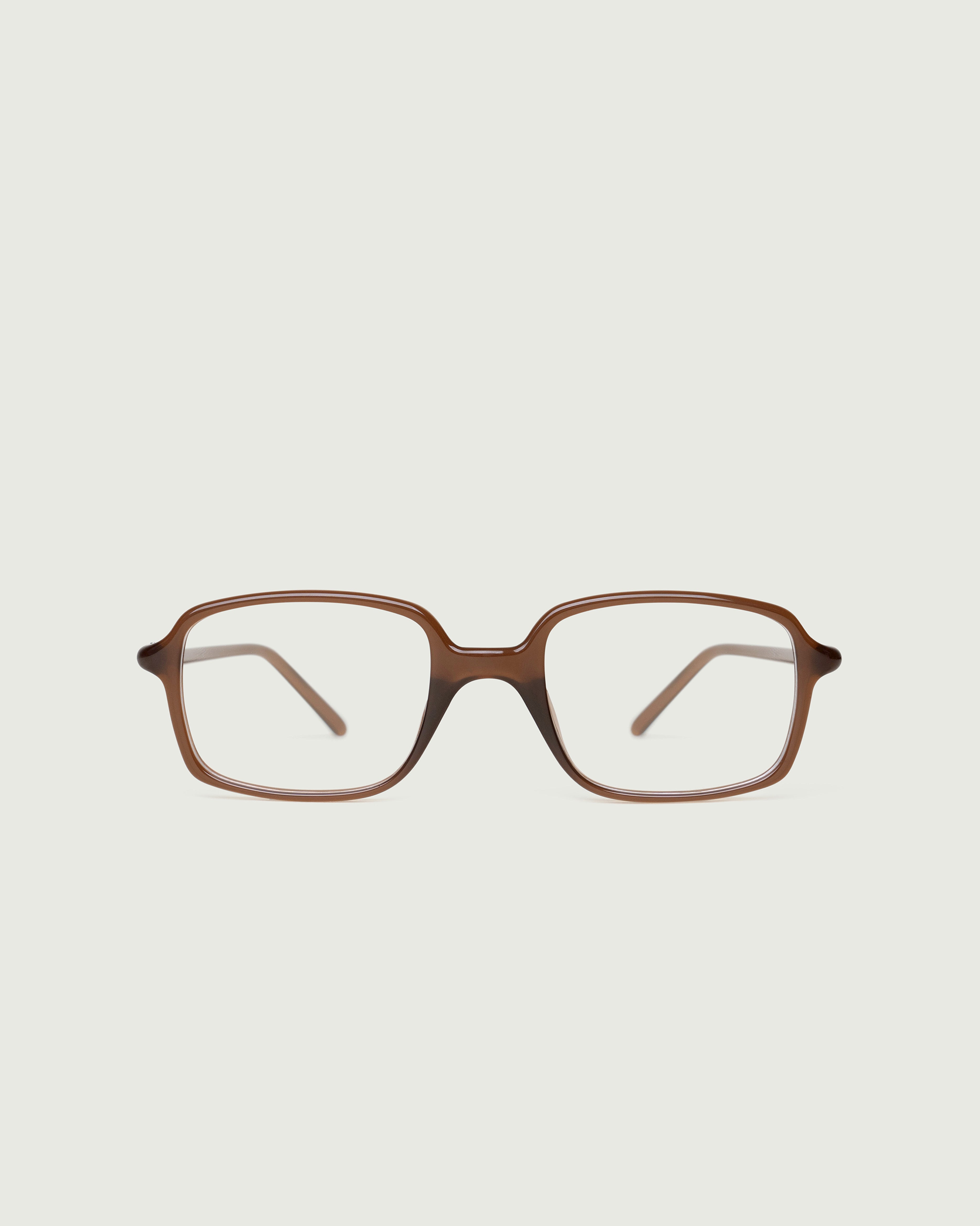 Walnut::Spencer Eyeglasses rectangle brown recycled polyester front