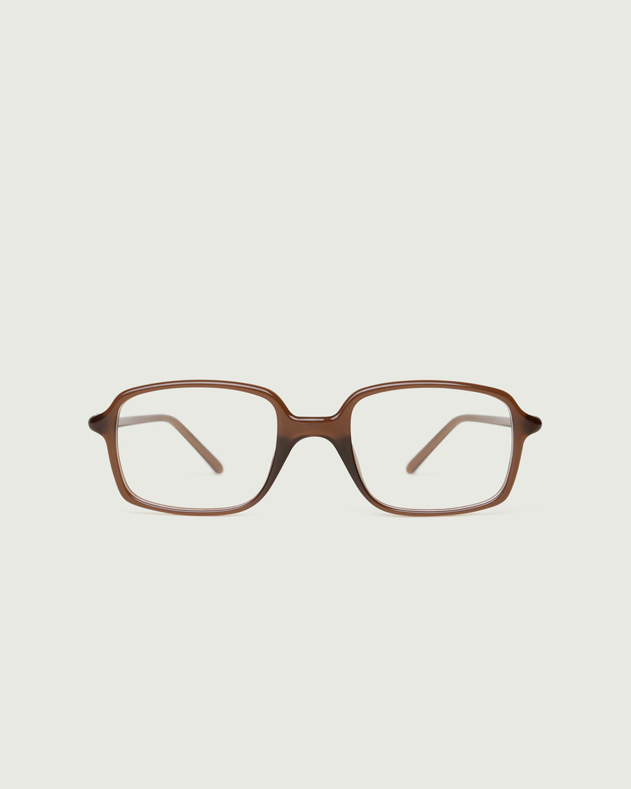 Spencer Eyeglasses rectangle brown recycled polyester front