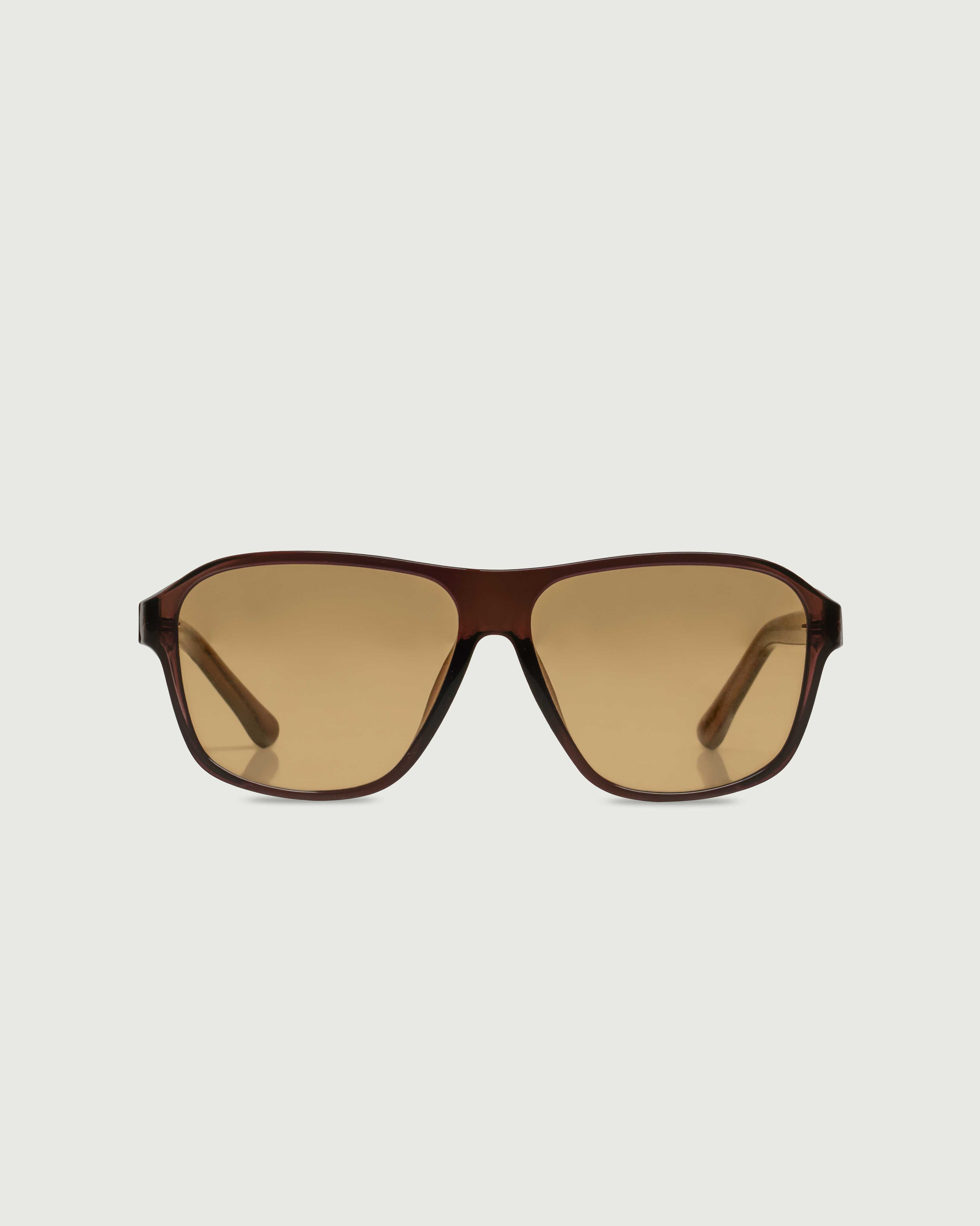 Whiskey::Bernie Sunglasses Square Brown recycled polyester front