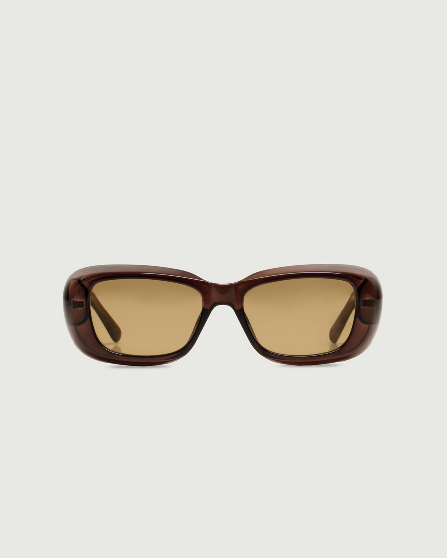 Sonny Sunglasses Square Brown recycled polyester front