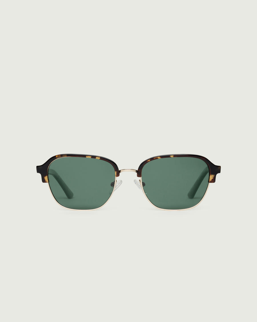 Luca Sunglasses square gold metal front