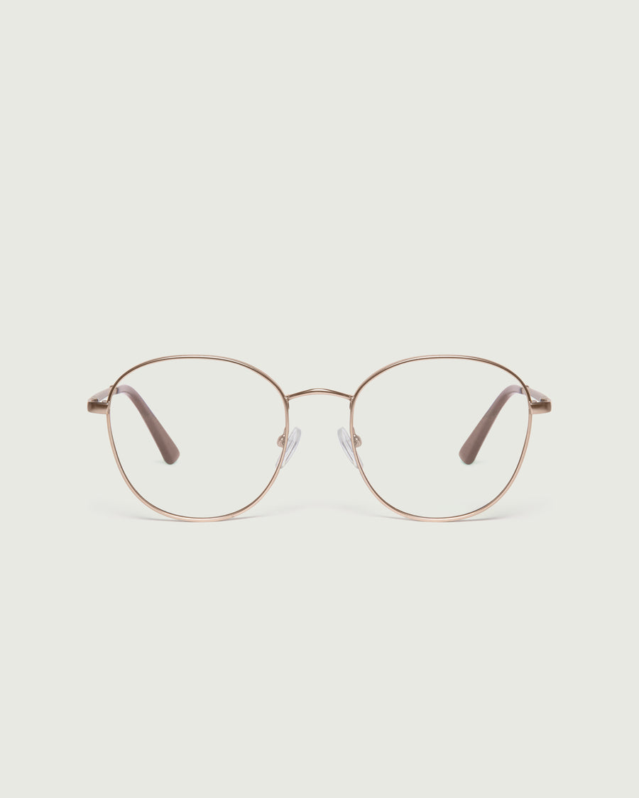 Abbot Eyeglasses round gold metal front