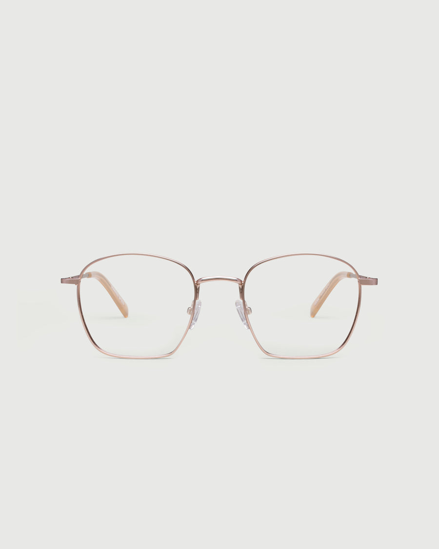 Akira Eyeglasses square gold metal front