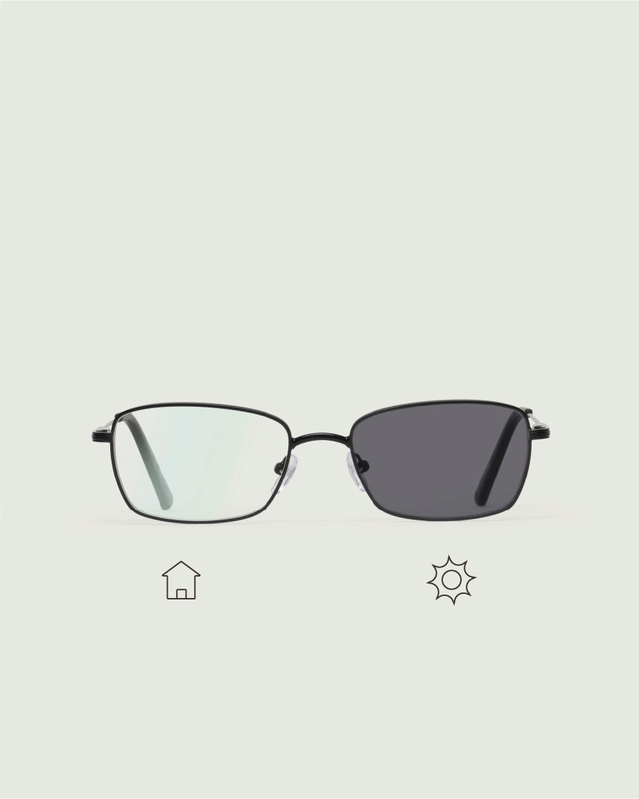 Storm Adaptive::Austin Eyeglasses rectangle Black metal front 1