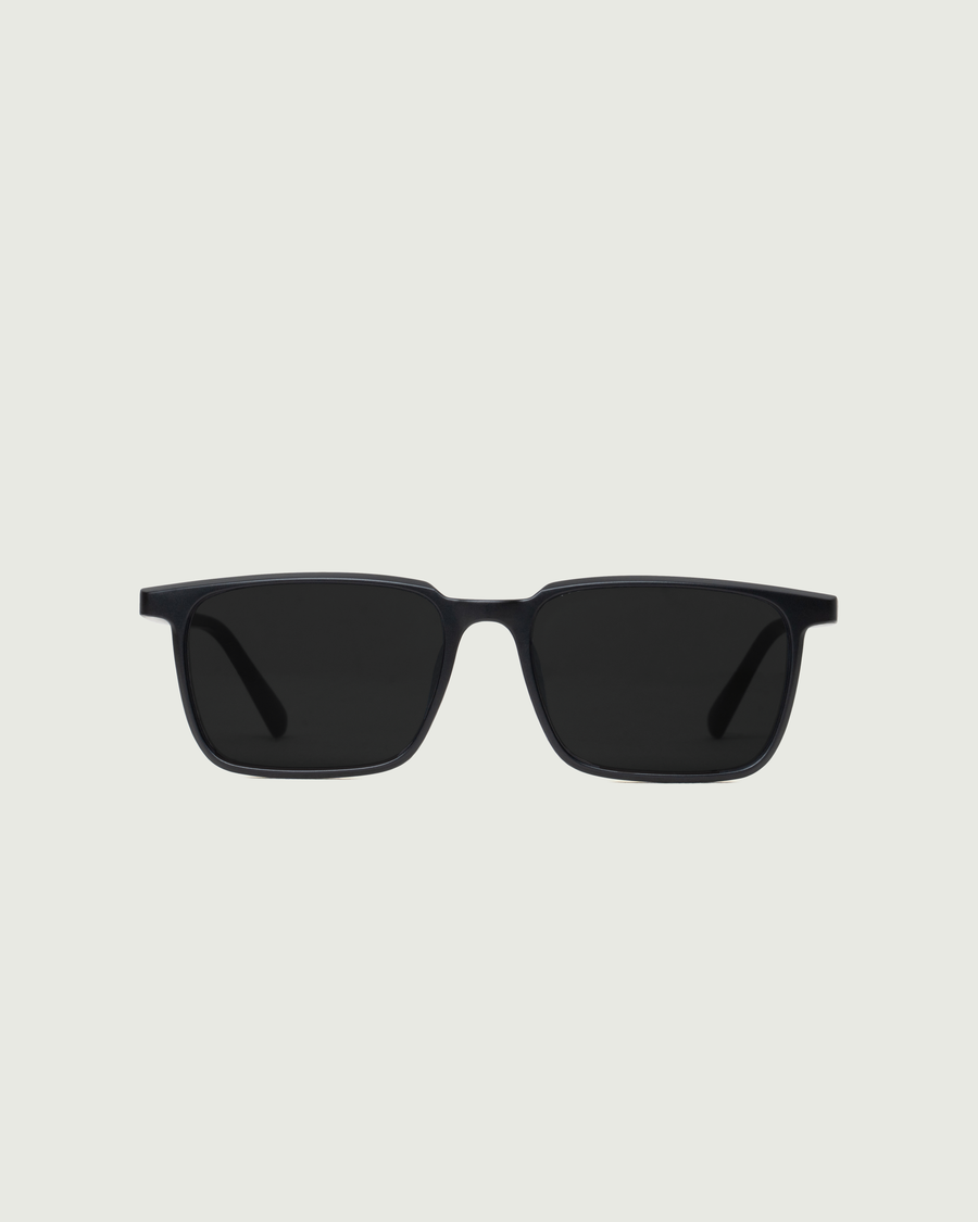 Chuck Sunglasses Square Black recycled polyester front