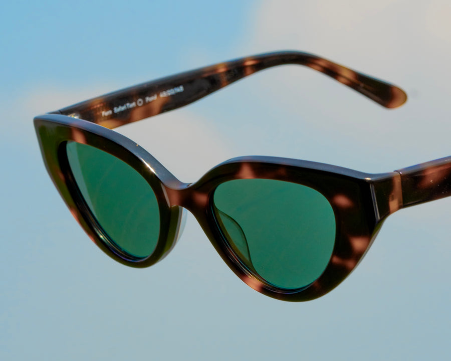 women Fern Sunglasses cateye brown plastic