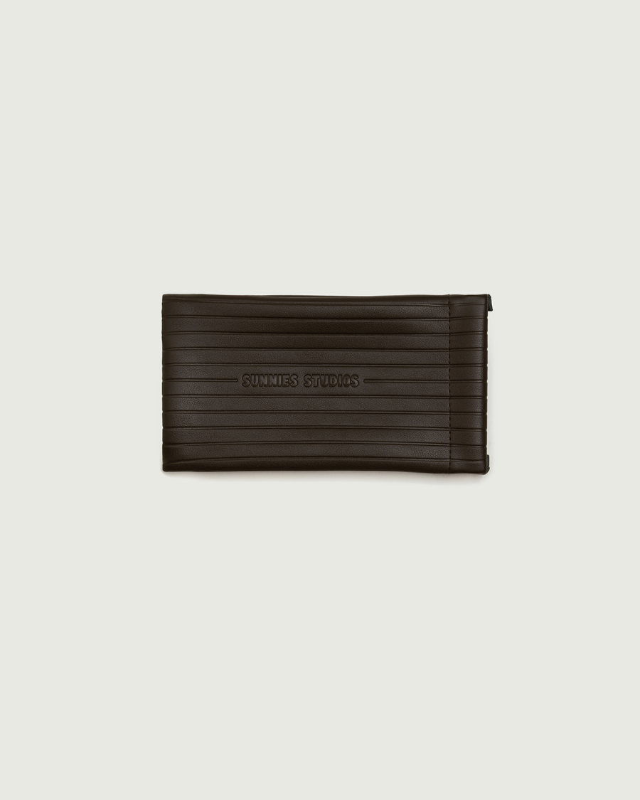 Ribbed Sac Eyewear case brown  front