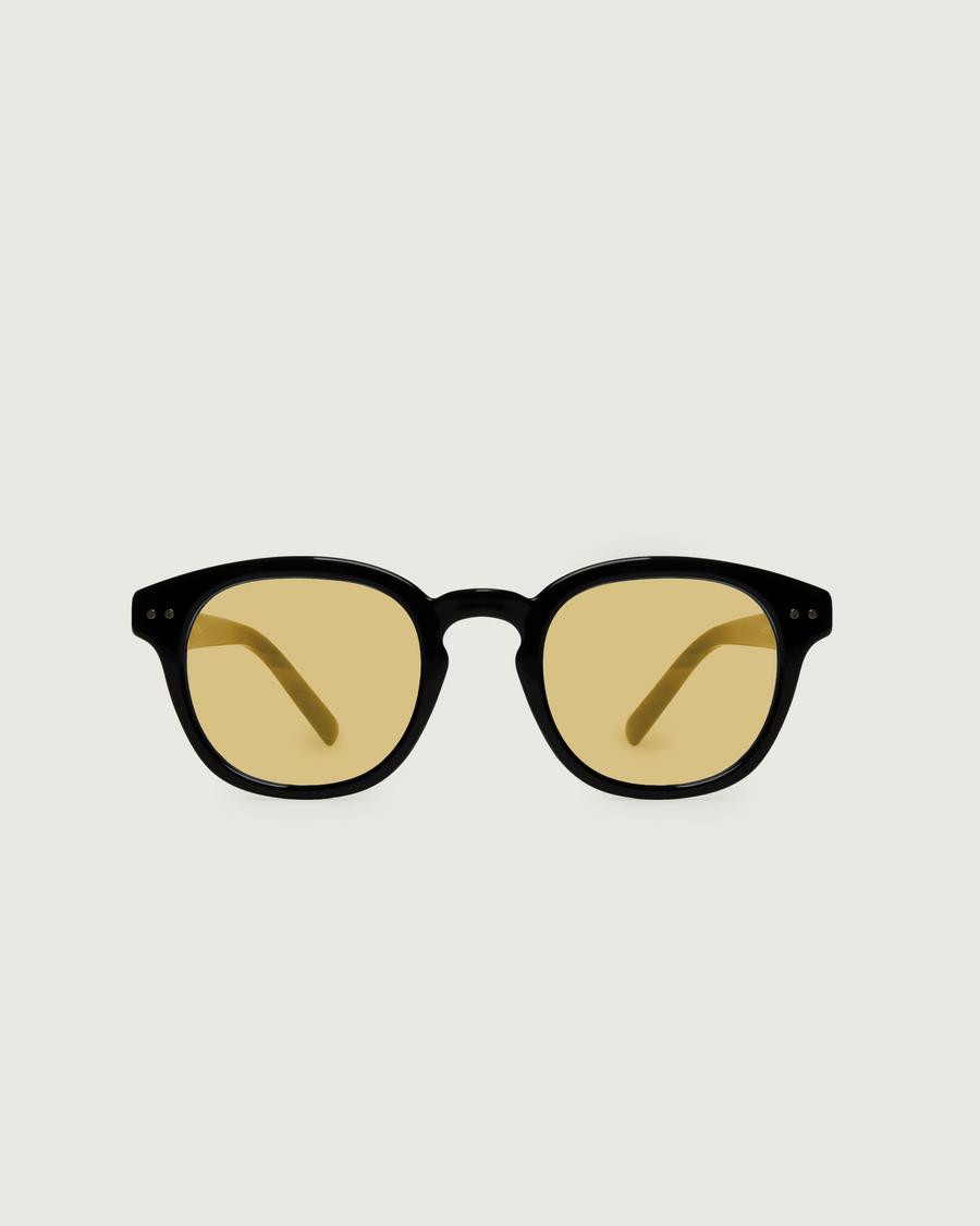 Hugh Sunglasses Square Black metal front