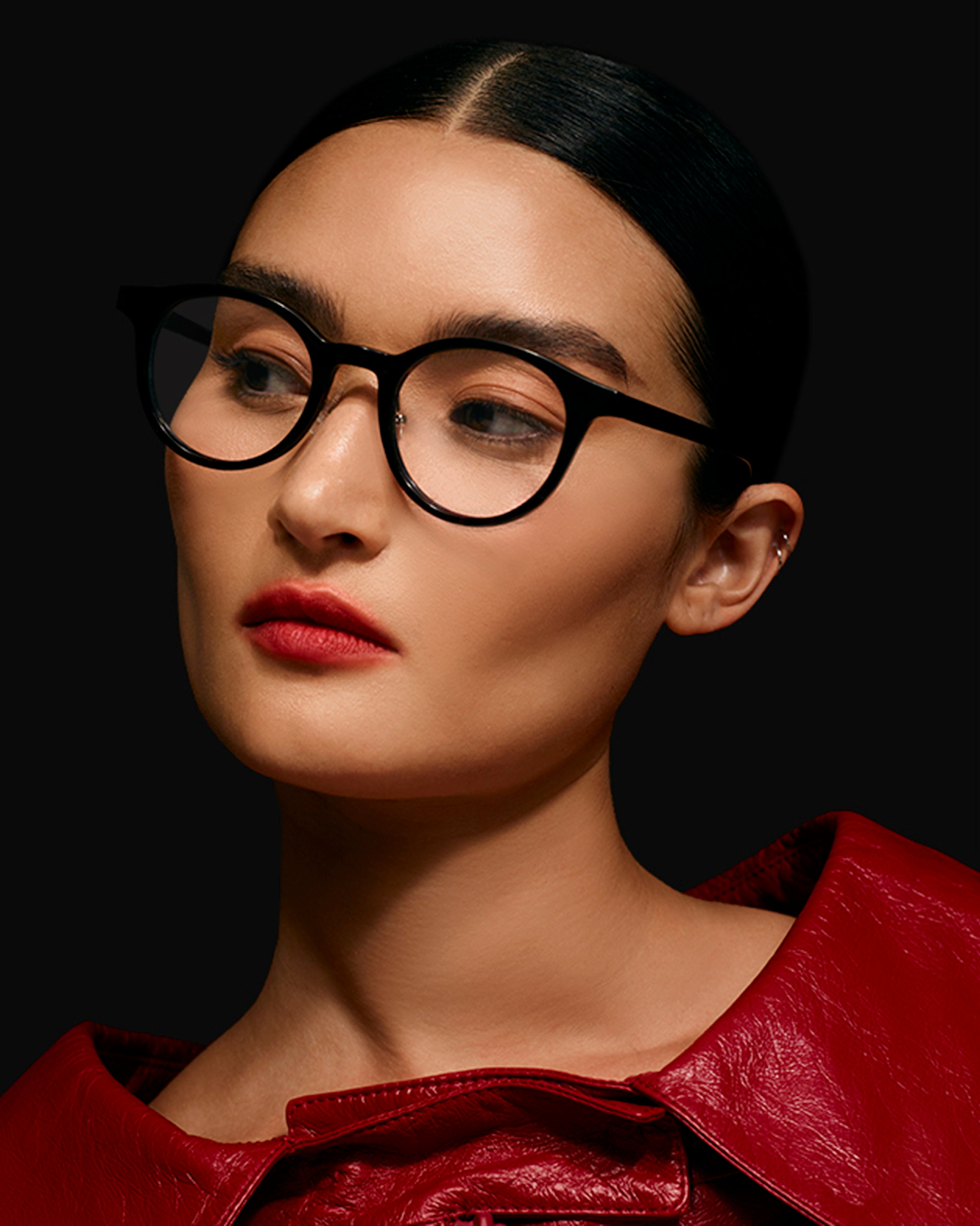 women Caine Eyeglasses round tort acetate