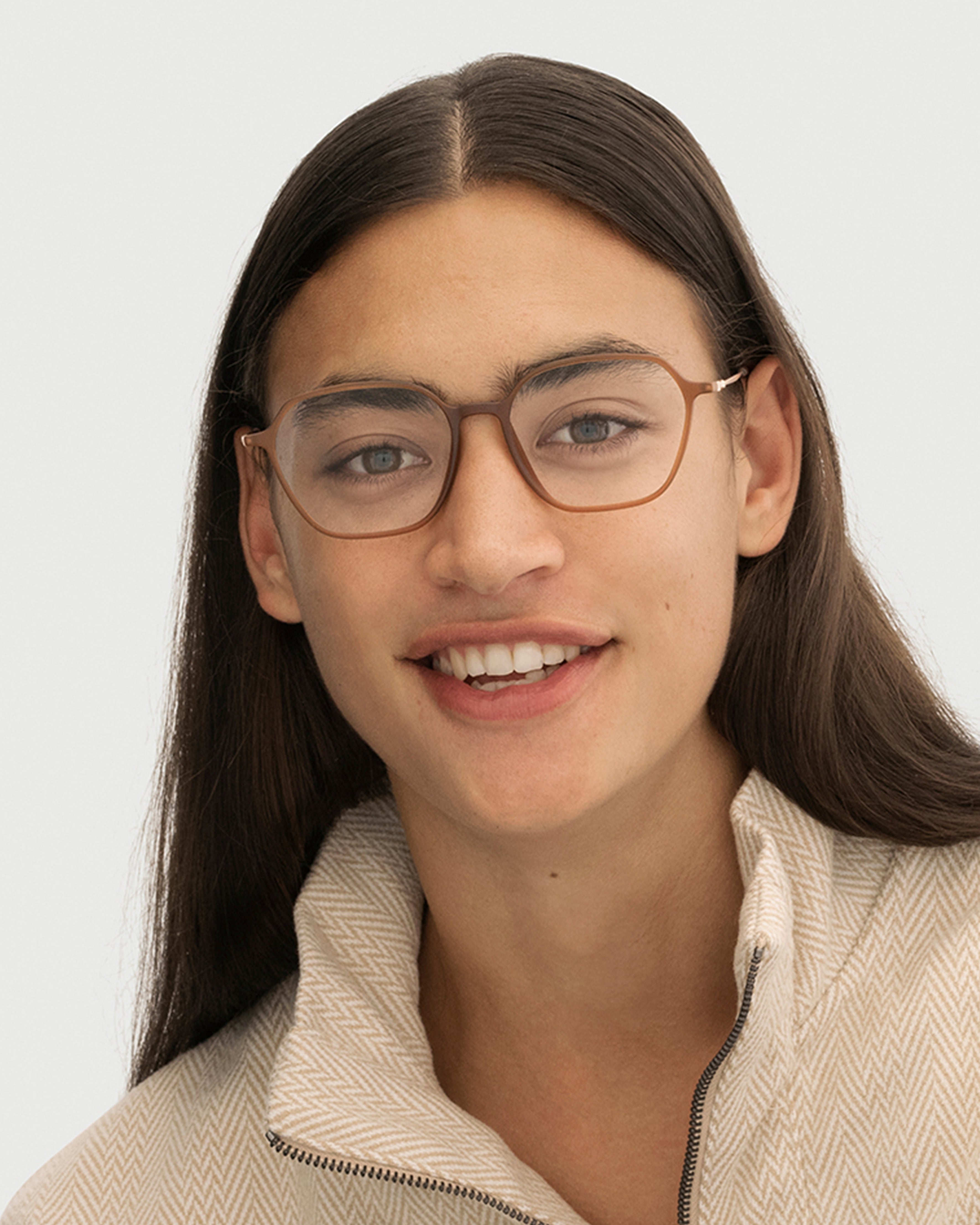 women Helsinki+ Eyeglasses square nude plant-based