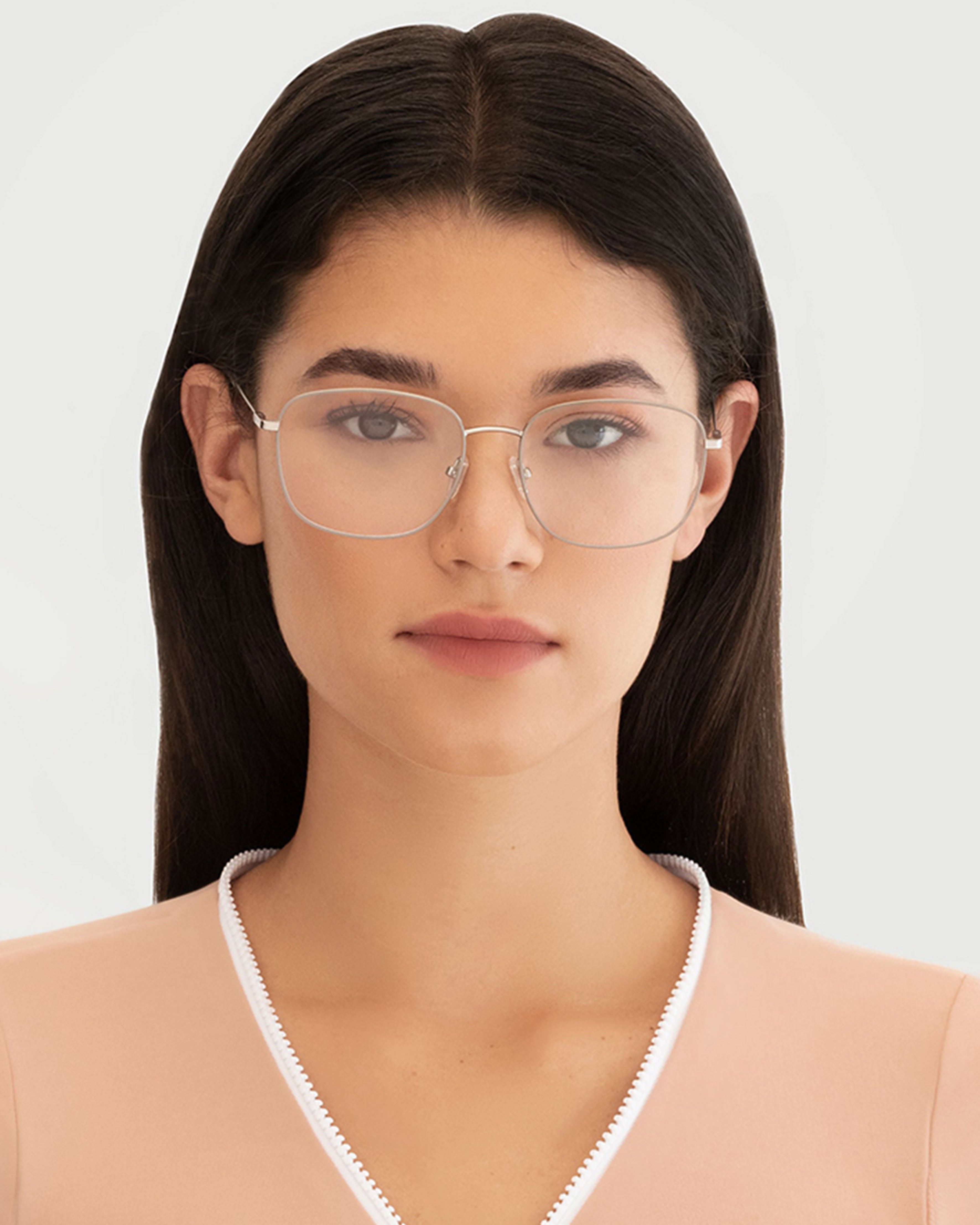 women Henri Eyeglasses square gray metal