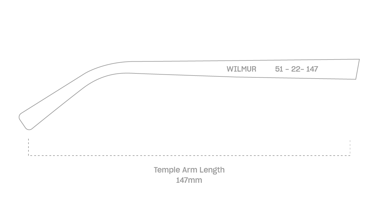 measurement::arm length Wilmur Eyeglasses square plastic (6609043980342)