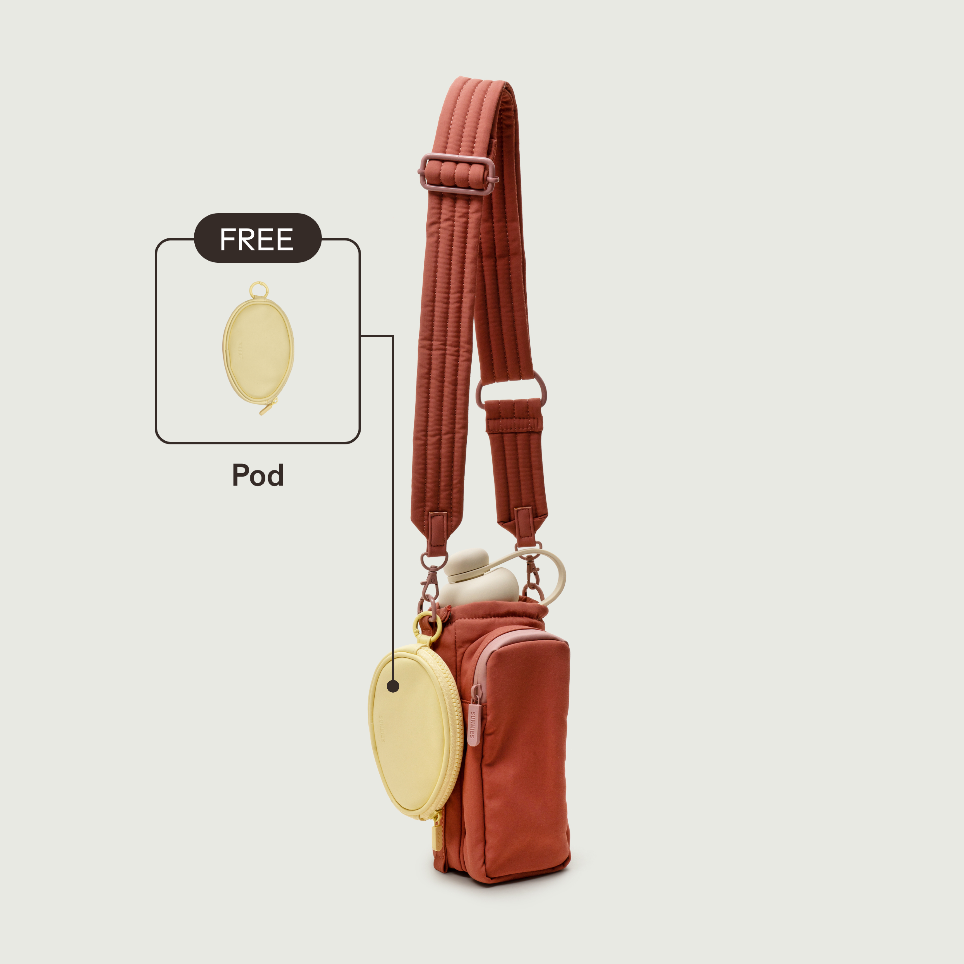 Bagel::The Flask Sling  brown  front