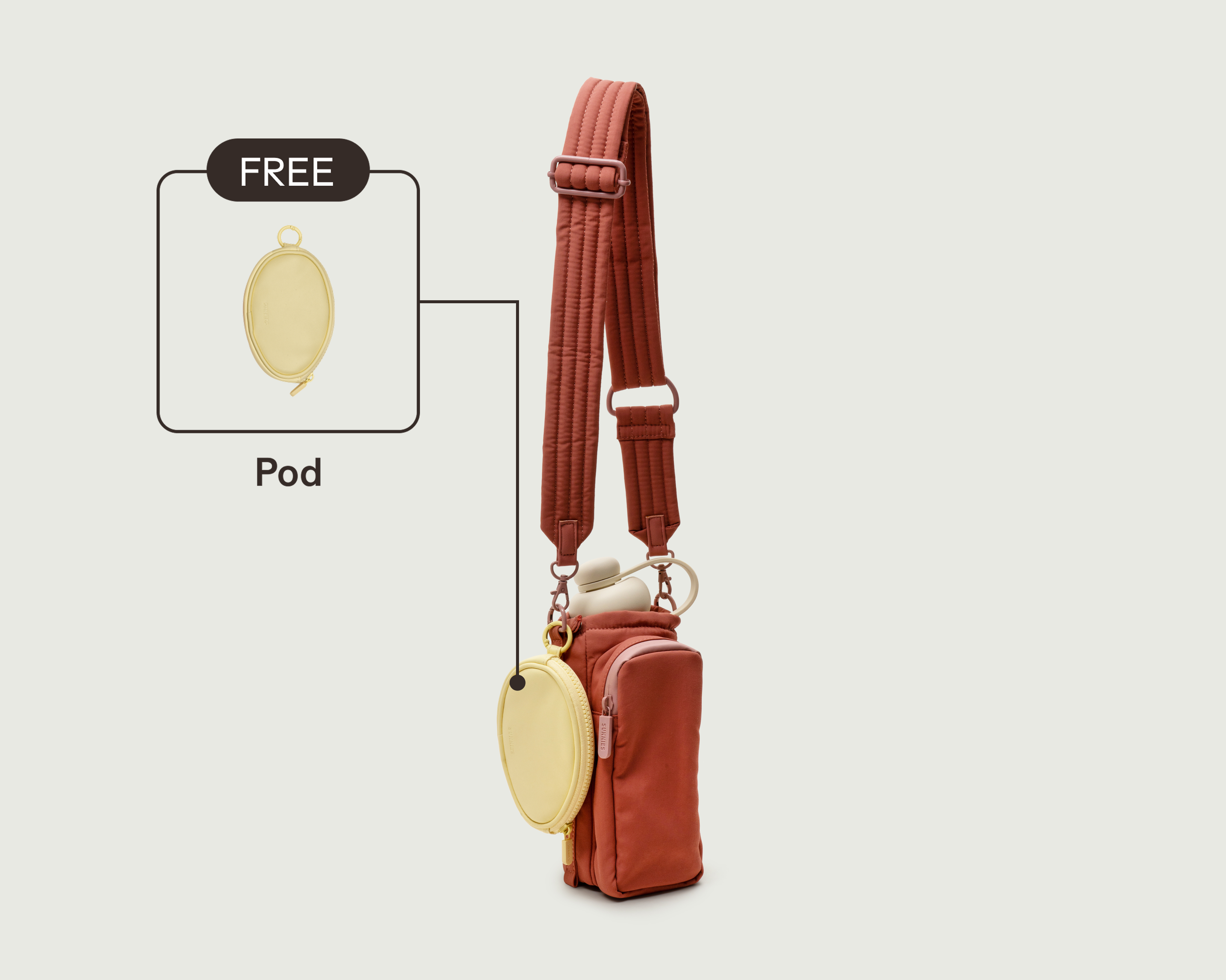 Bagel::The Flask Sling  brown  front