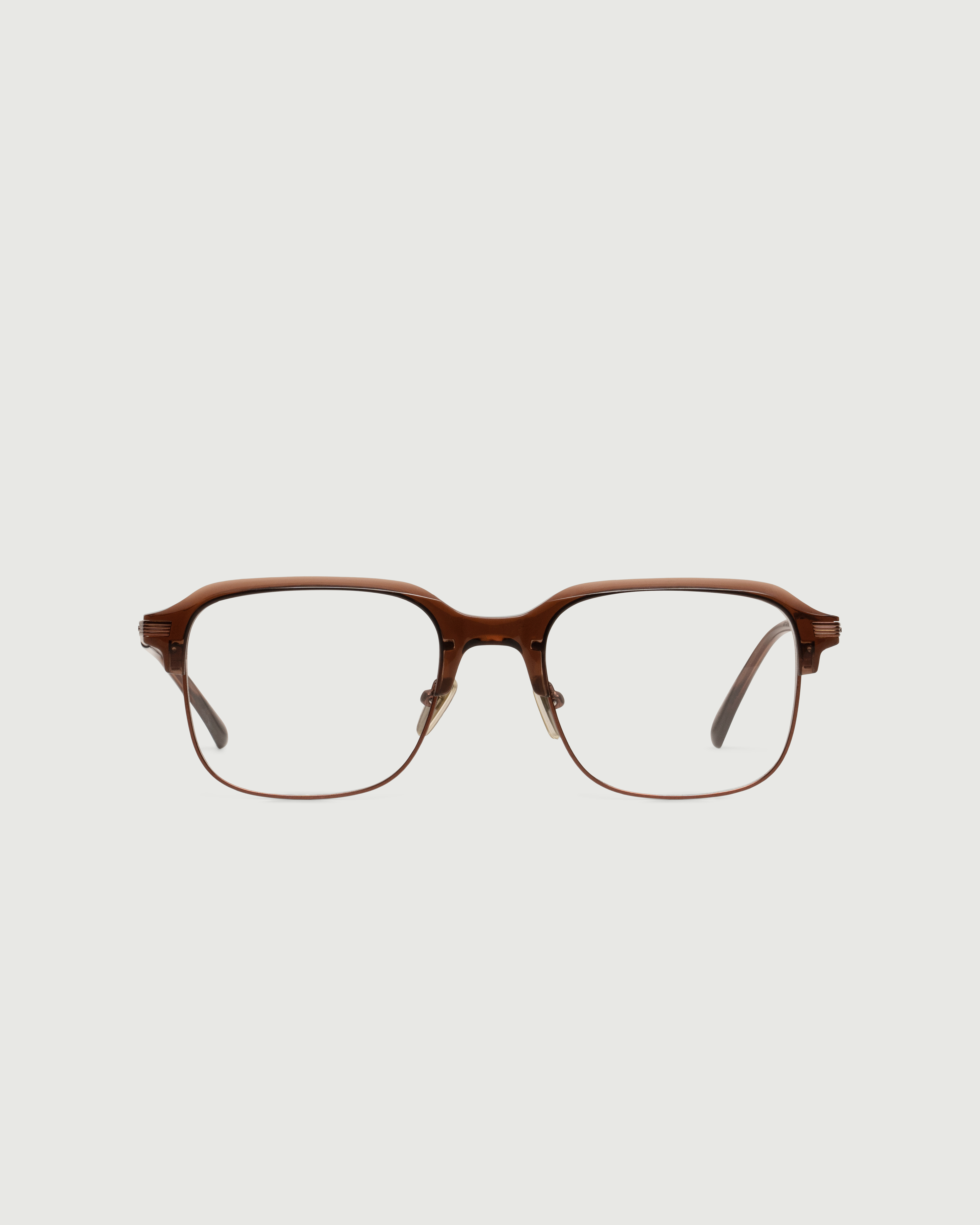 Whiskey ::Sadie Eyeglasses Square Brown castor seed front