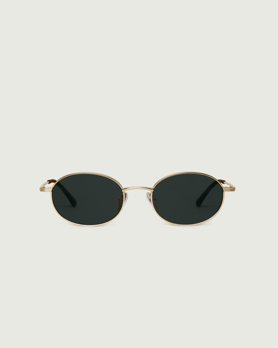 Sloane Sunglasses Oval Green metal front