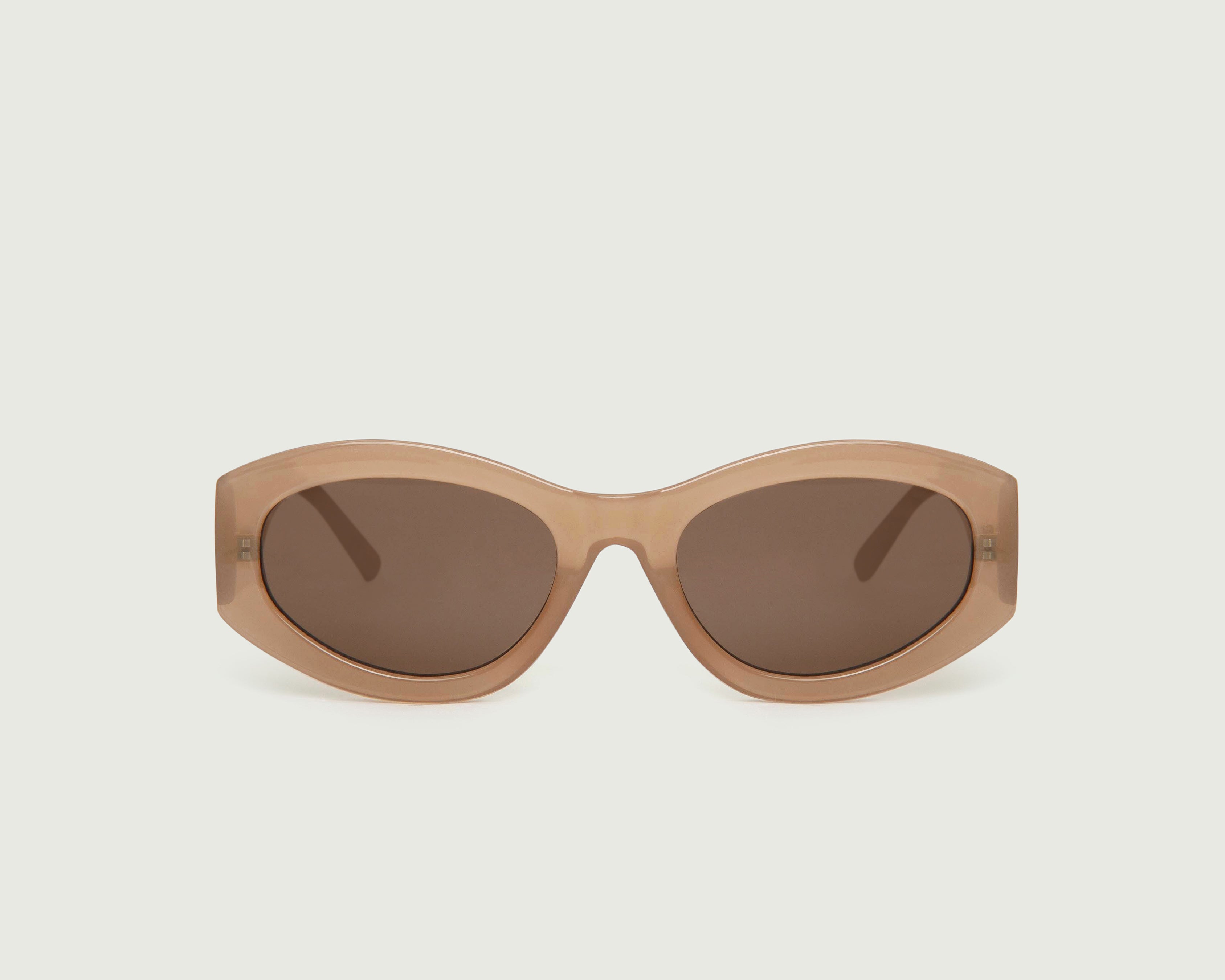 Cantaloupe::Alba Sunglasses cat eye brown recycled polyester front