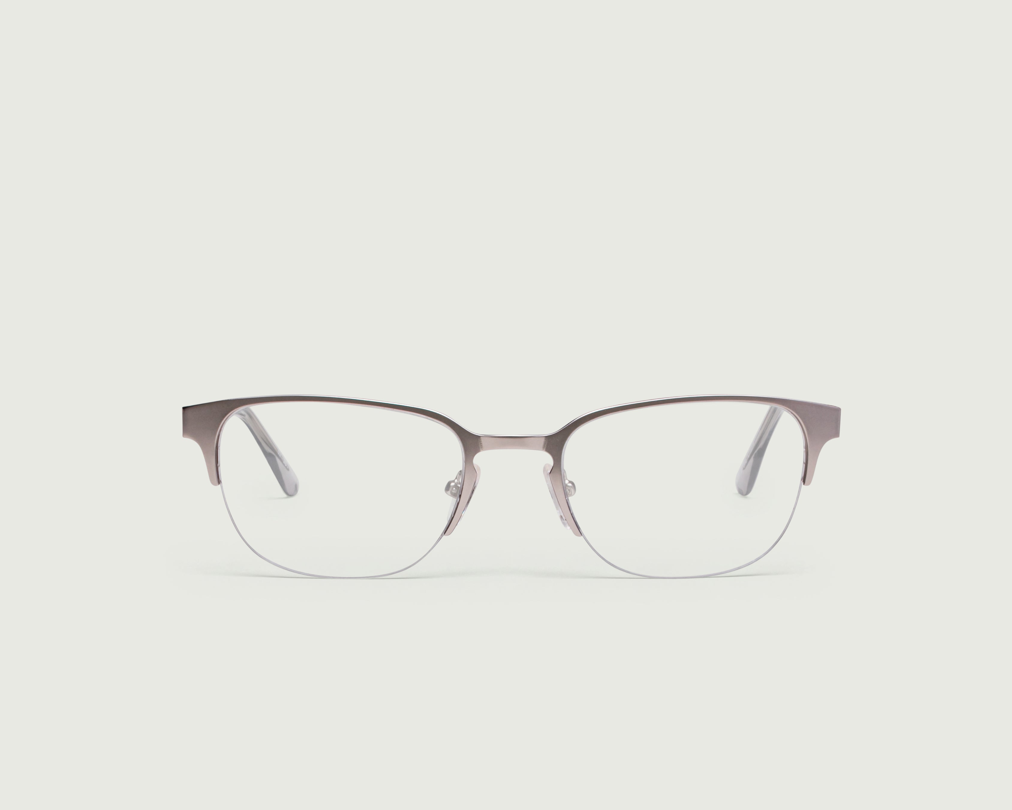 Coin::Alber Eyeglasses browline gray metal front