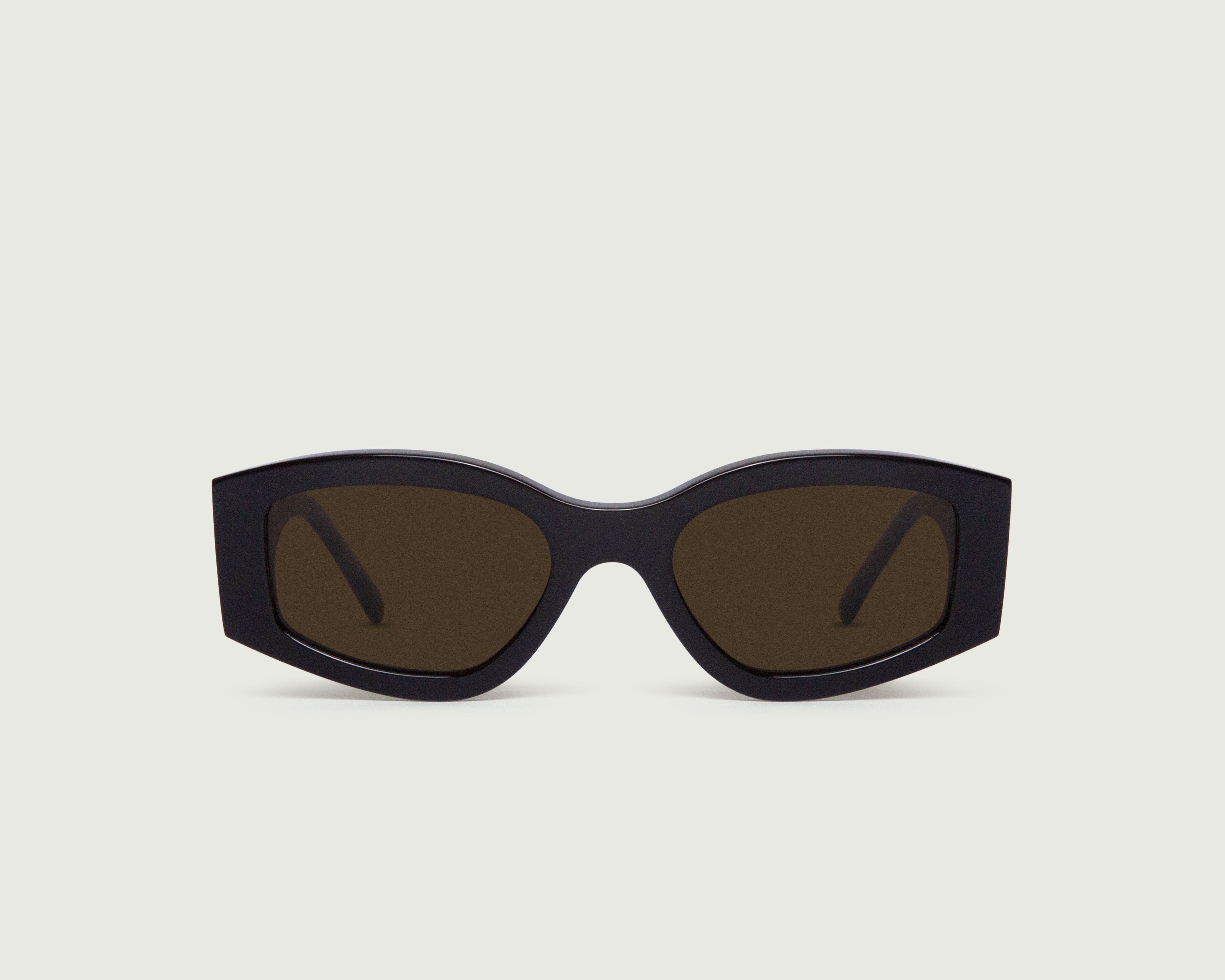 Black::Nori Sunglasses cat eye black bioacetate polarized front